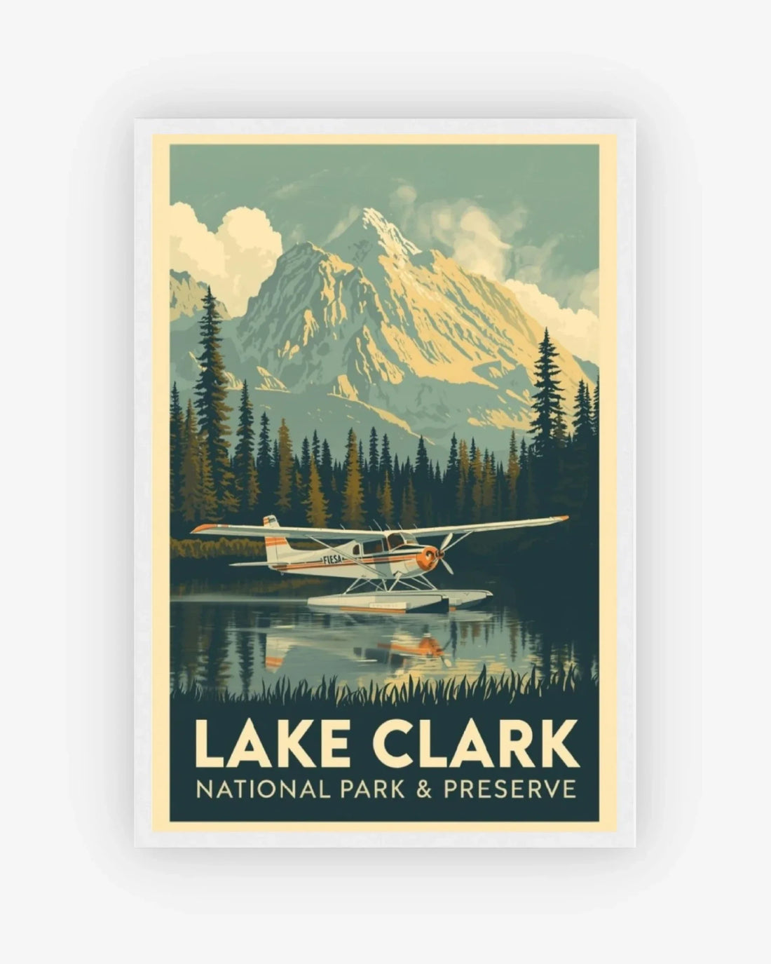 Lake Clark National Park, USA Poster White Frame Nomad Haus