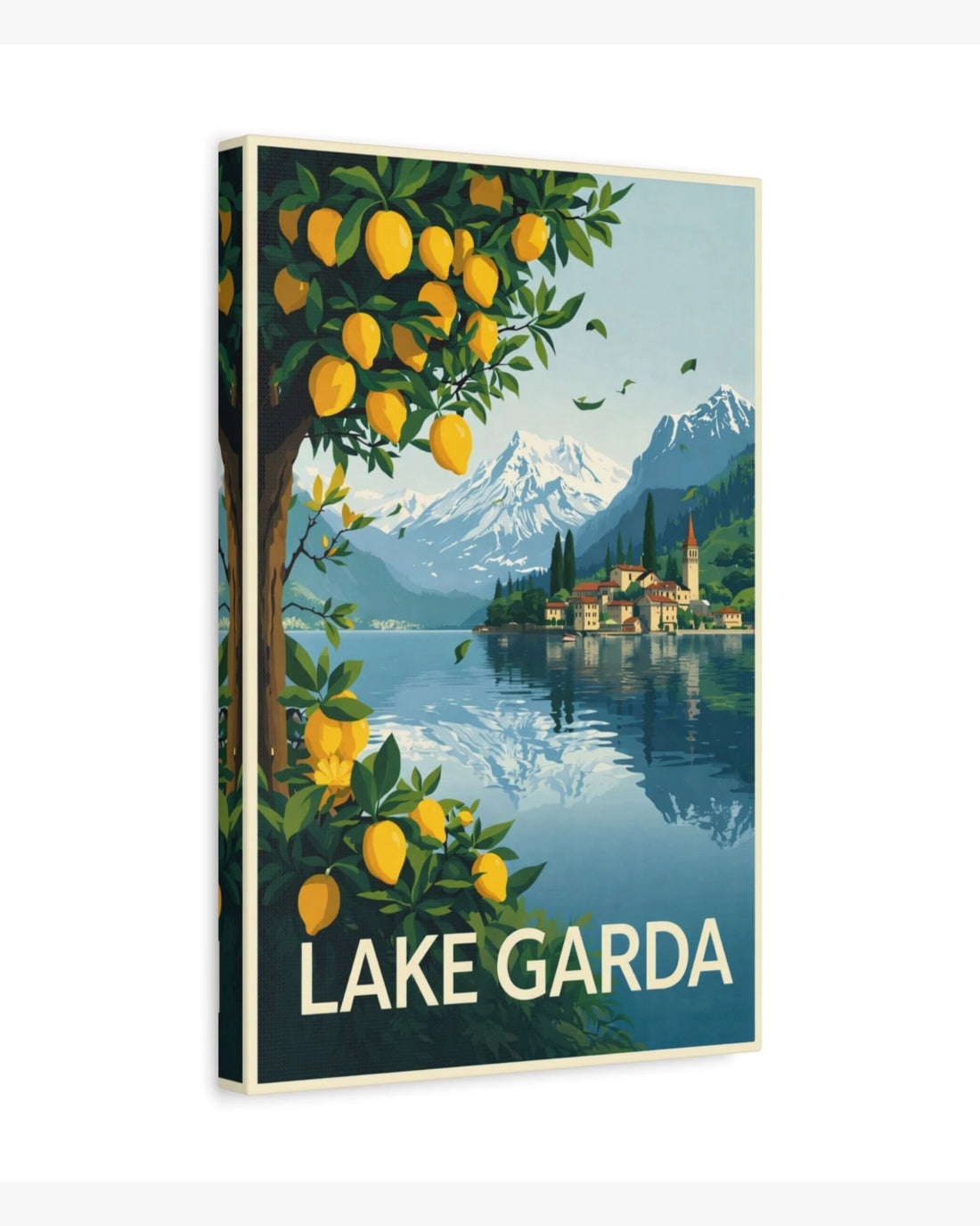 Lake Garda travel poster canvas