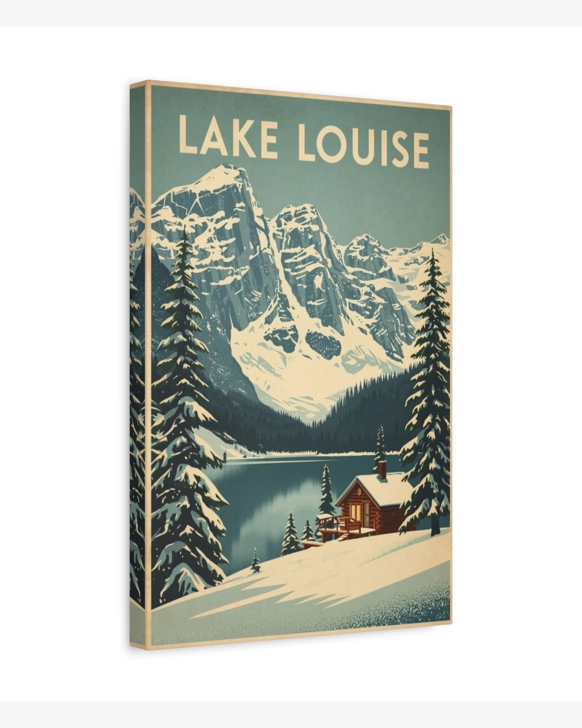 Lake Louise travel poster canvas