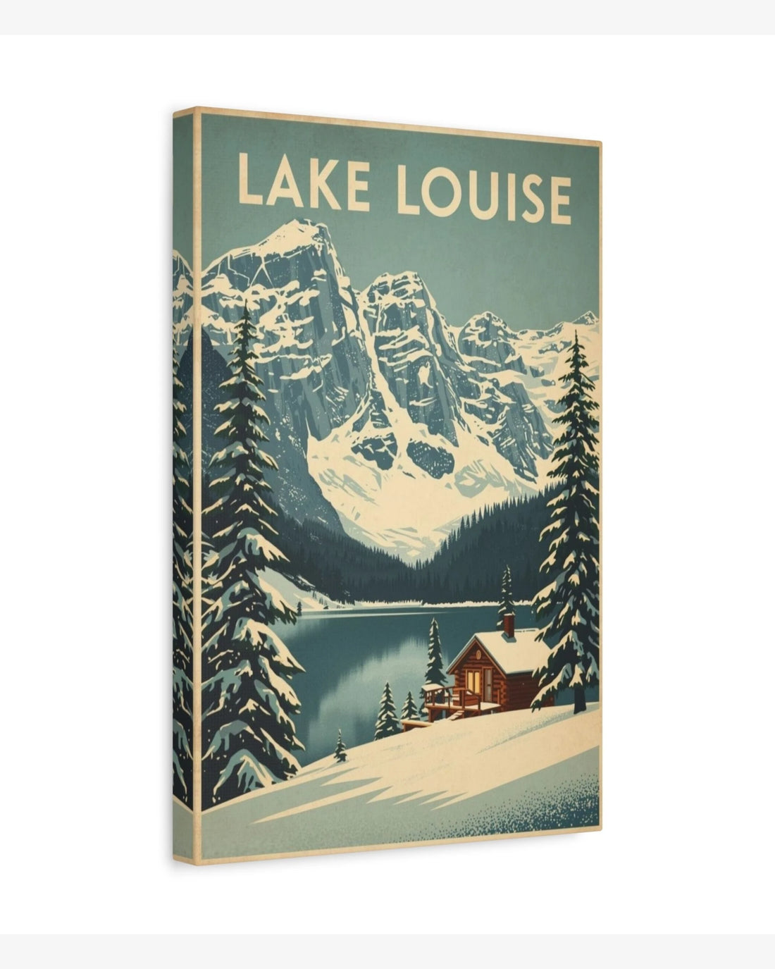 Lake Louise travel poster canvas