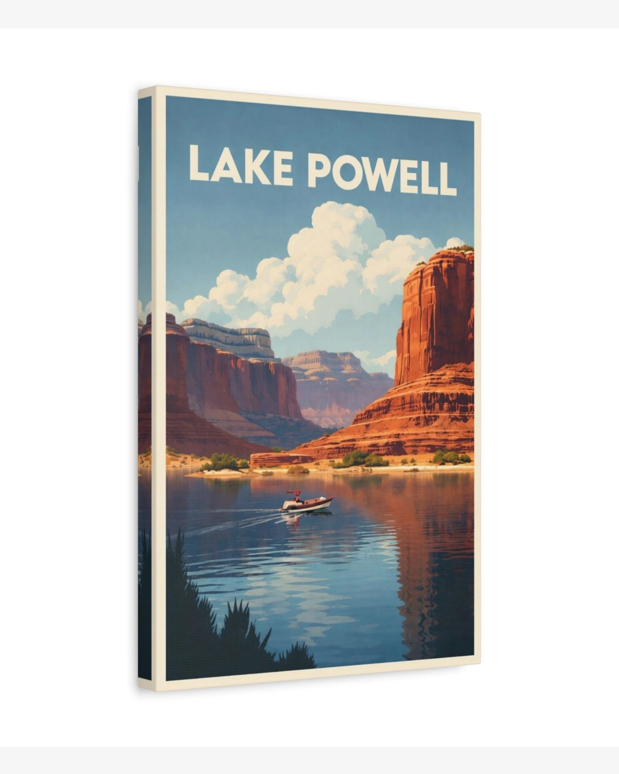 Lake Powell travel poster canvas