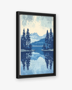 Lake Tahoe Reflections Canvas Black Frame Nomad Haus