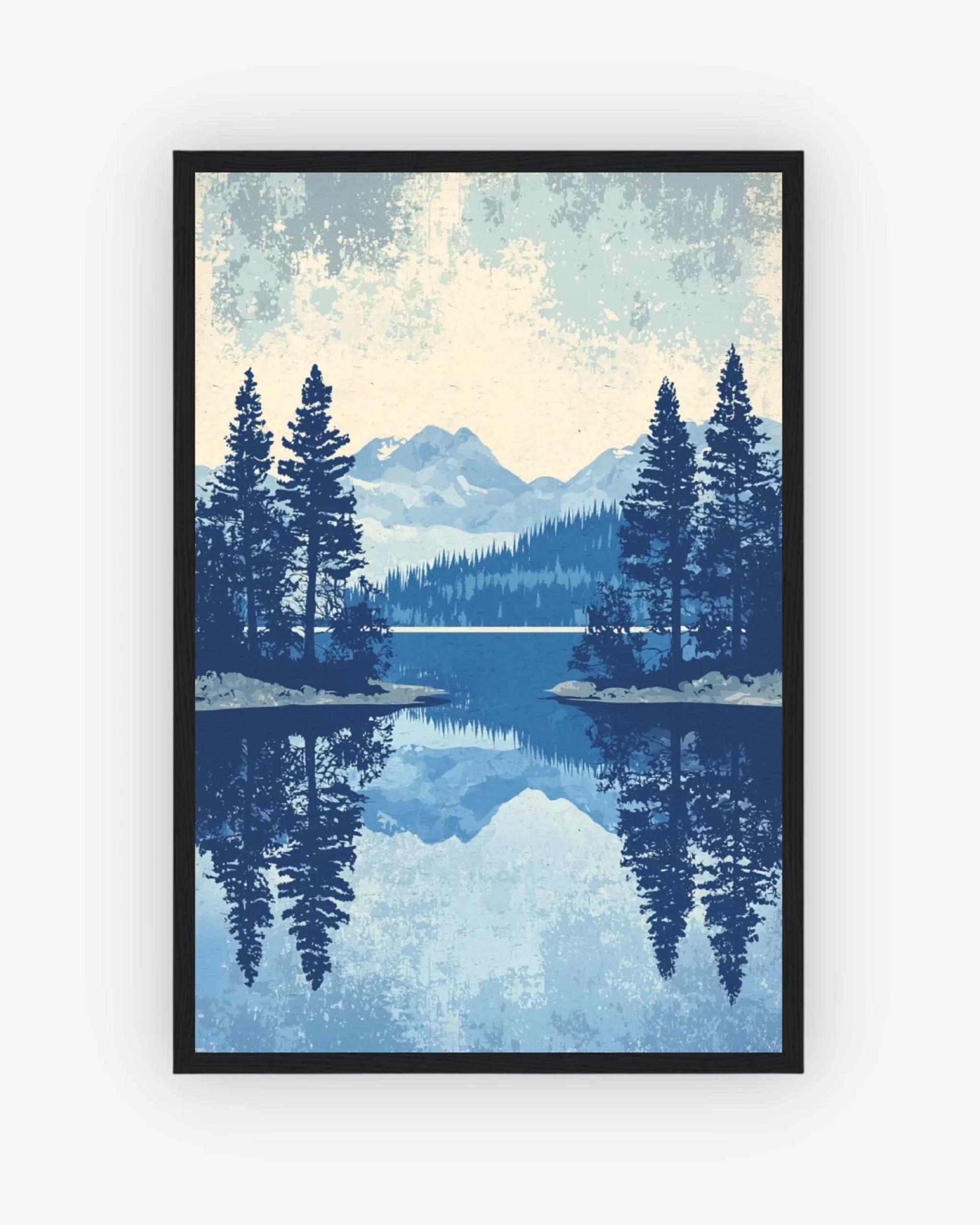 Lake Tahoe Reflections Poster Black Frame Nomad Haus