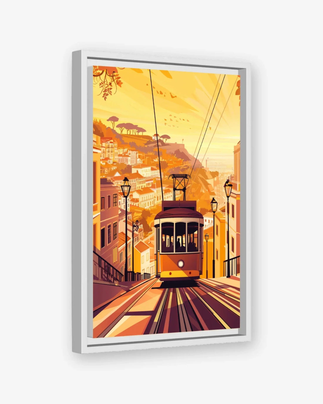 Lisbon Ascent Canvas White Frame Nomad Haus