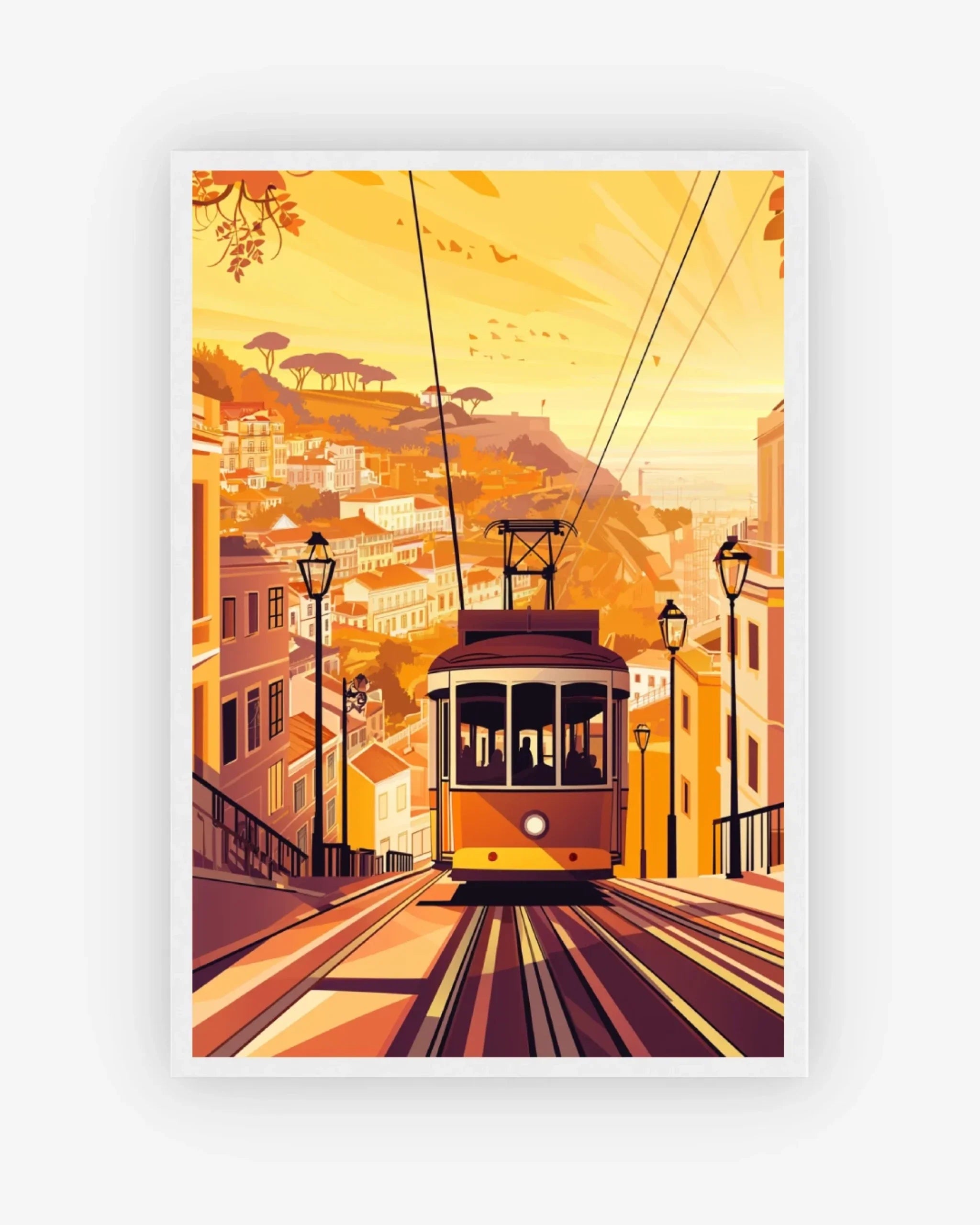 Lisbon Ascent Poster White Frame Nomad Haus