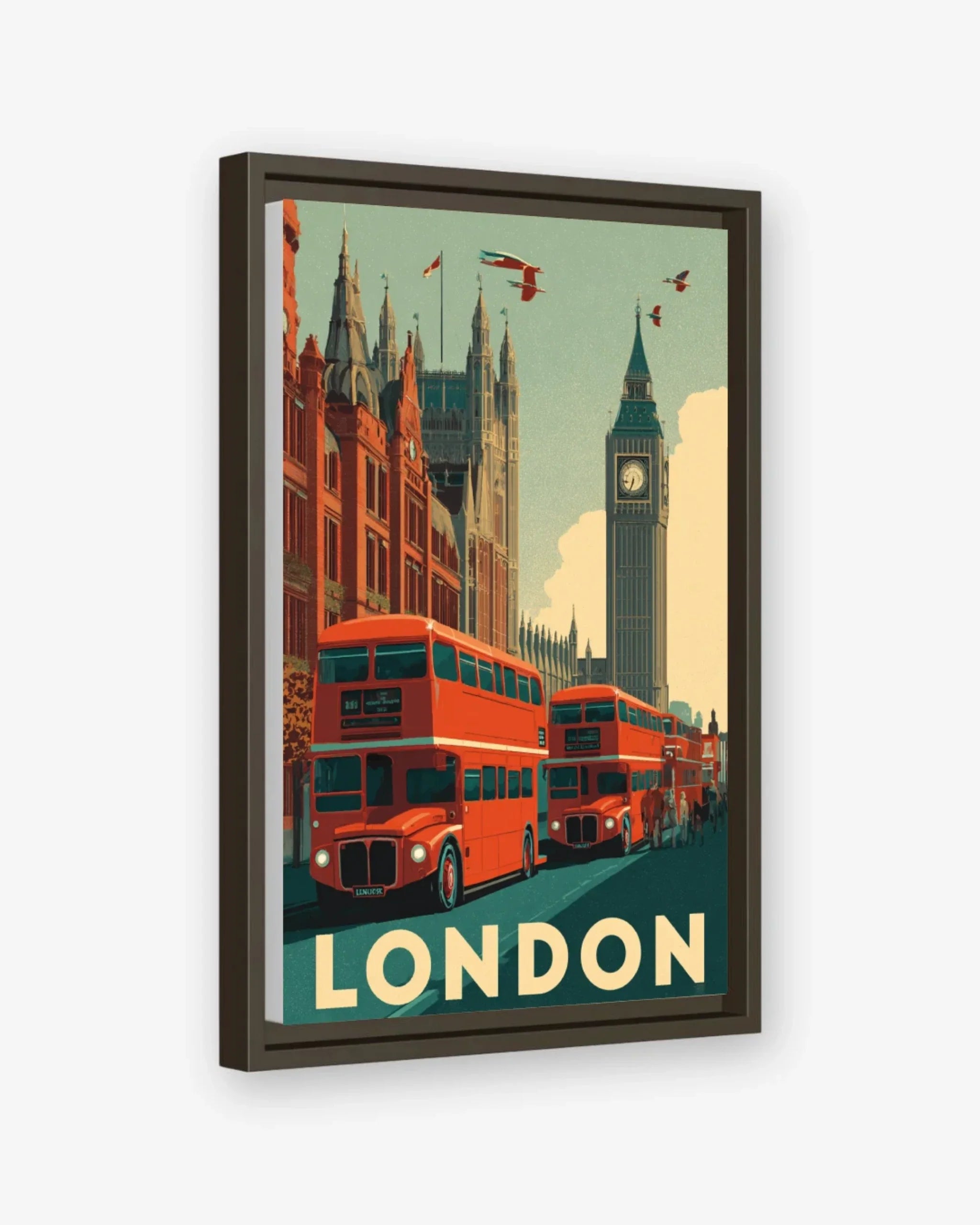 London, United Kingdom Canvas Espresso Frame Nomad Haus