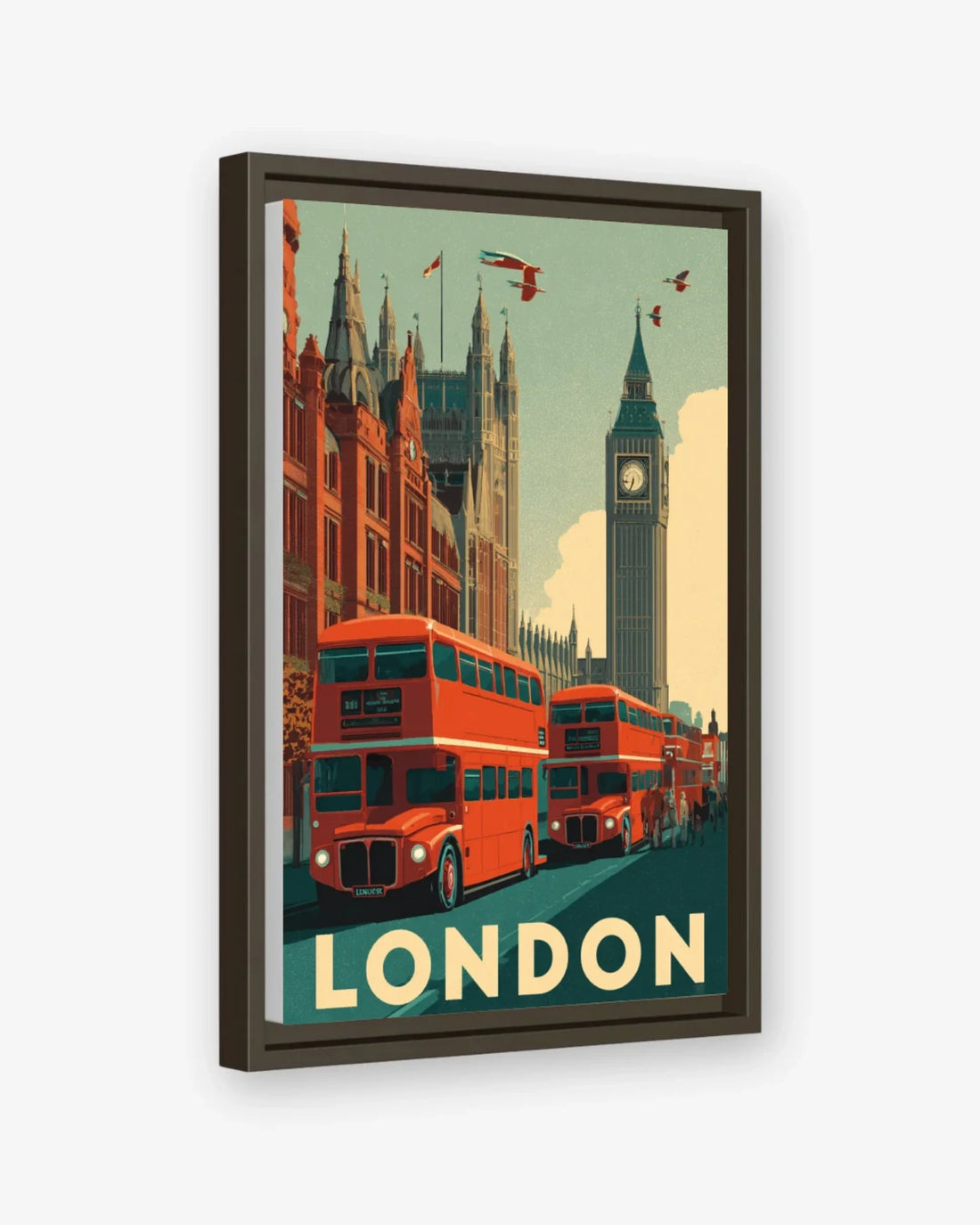 London, United Kingdom Canvas Espresso Frame Nomad Haus