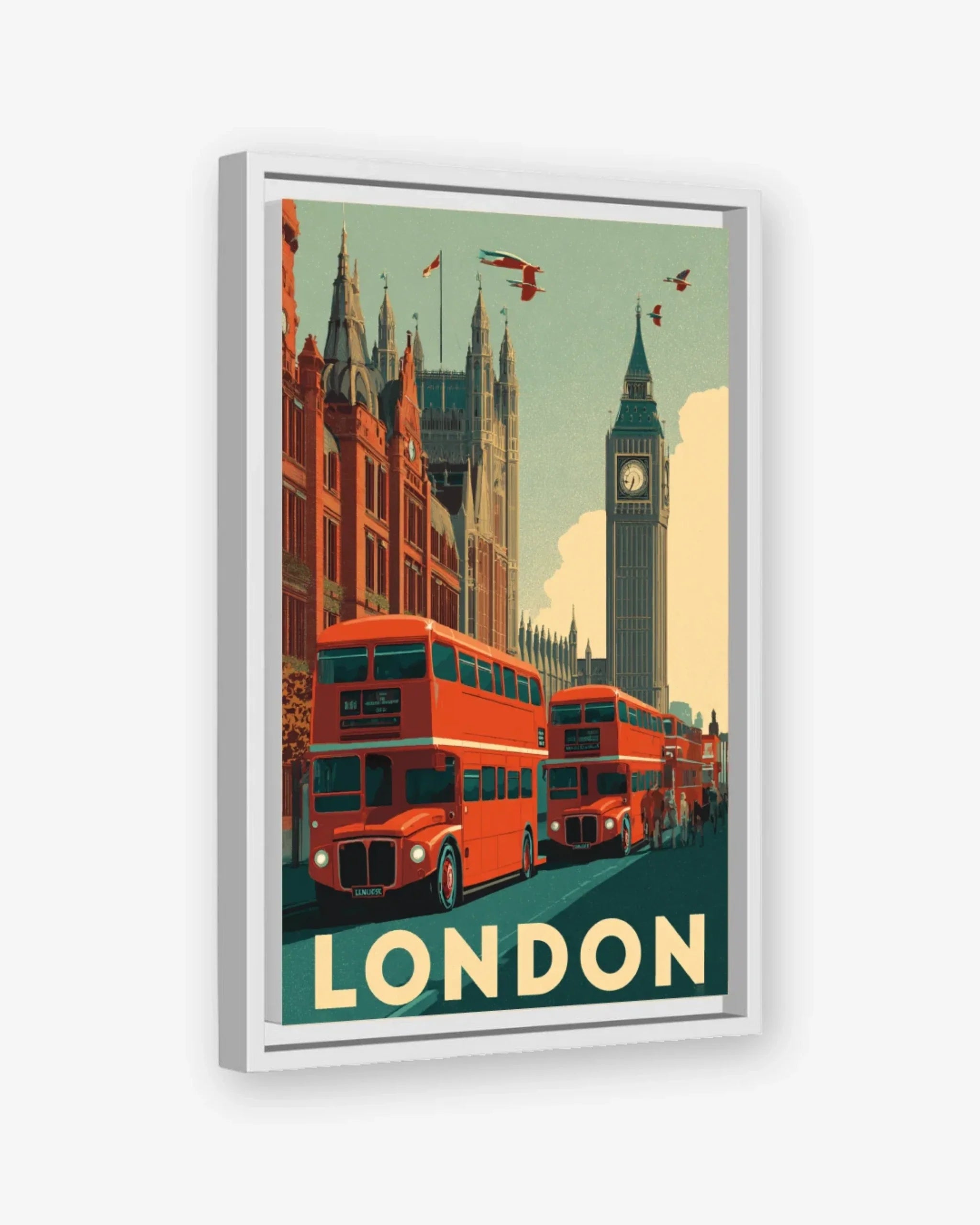 London, United Kingdom Canvas White Frame Nomad Haus