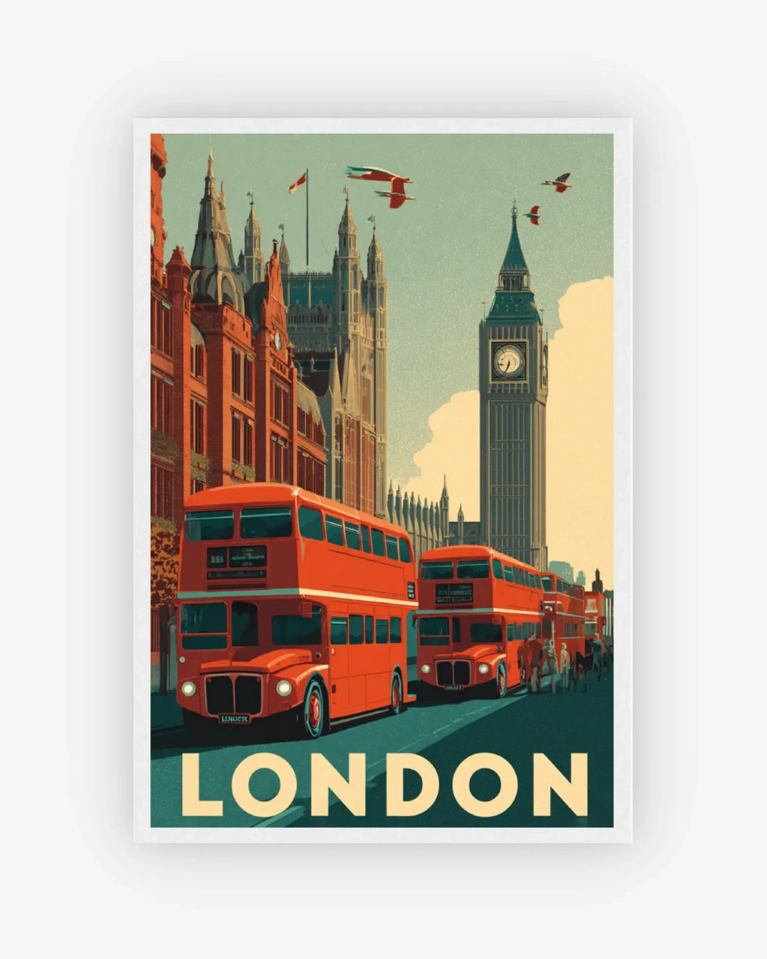 London, United Kingdom Poster White Frame Nomad Haus