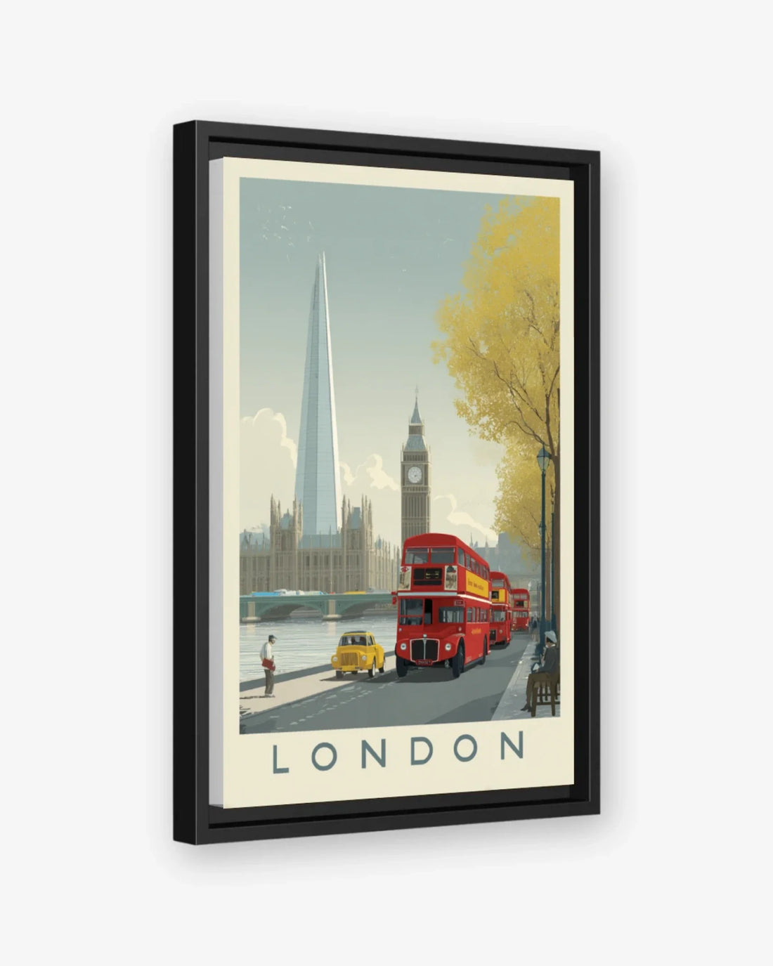 London Westminster Bridge, United Kingdoms Canvas Black Frame Nomad Haus