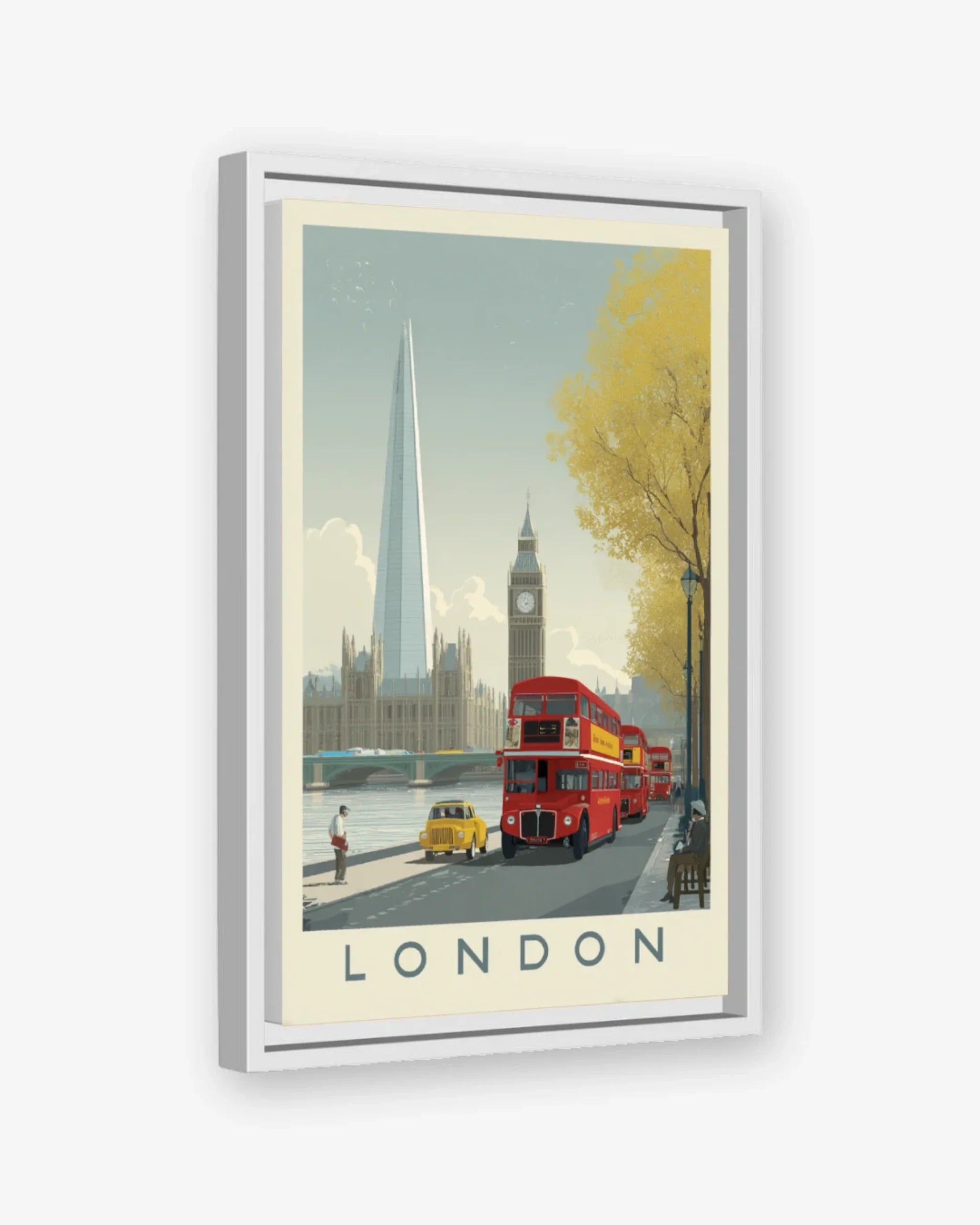 London Westminster Bridge, United Kingdoms Canvas White Frame Nomad Haus