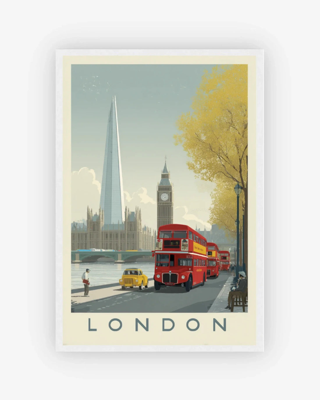 London Westminster Bridge, United Kingdoms Poster White Frame Nomad Haus