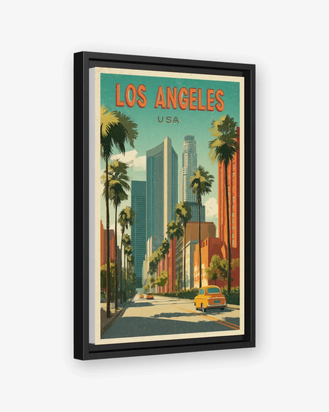 Los Angeles Downtown, USA Canvas Black Frame Nomad Haus