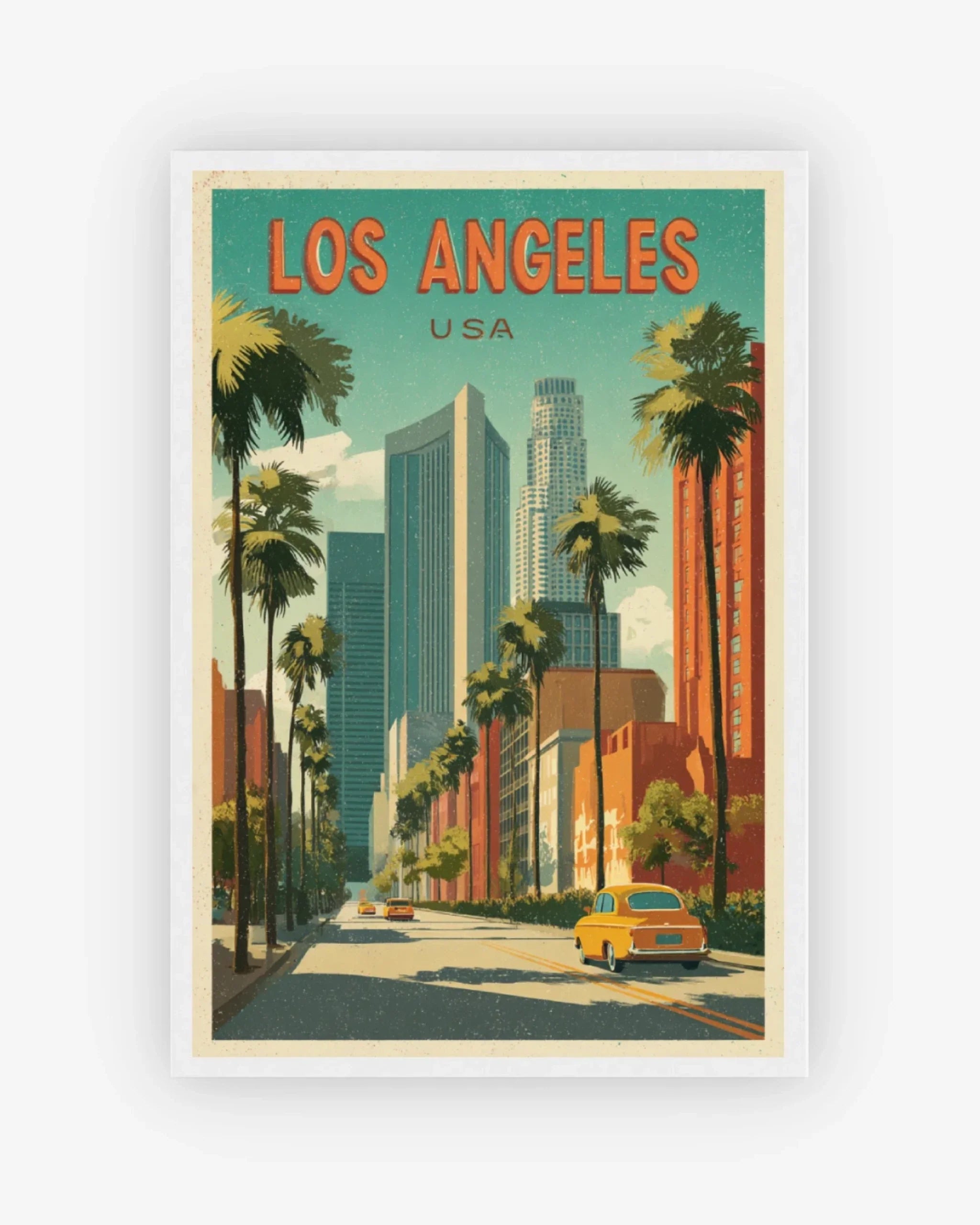 Los Angeles Downtown, USA Poster White Frame Nomad Haus