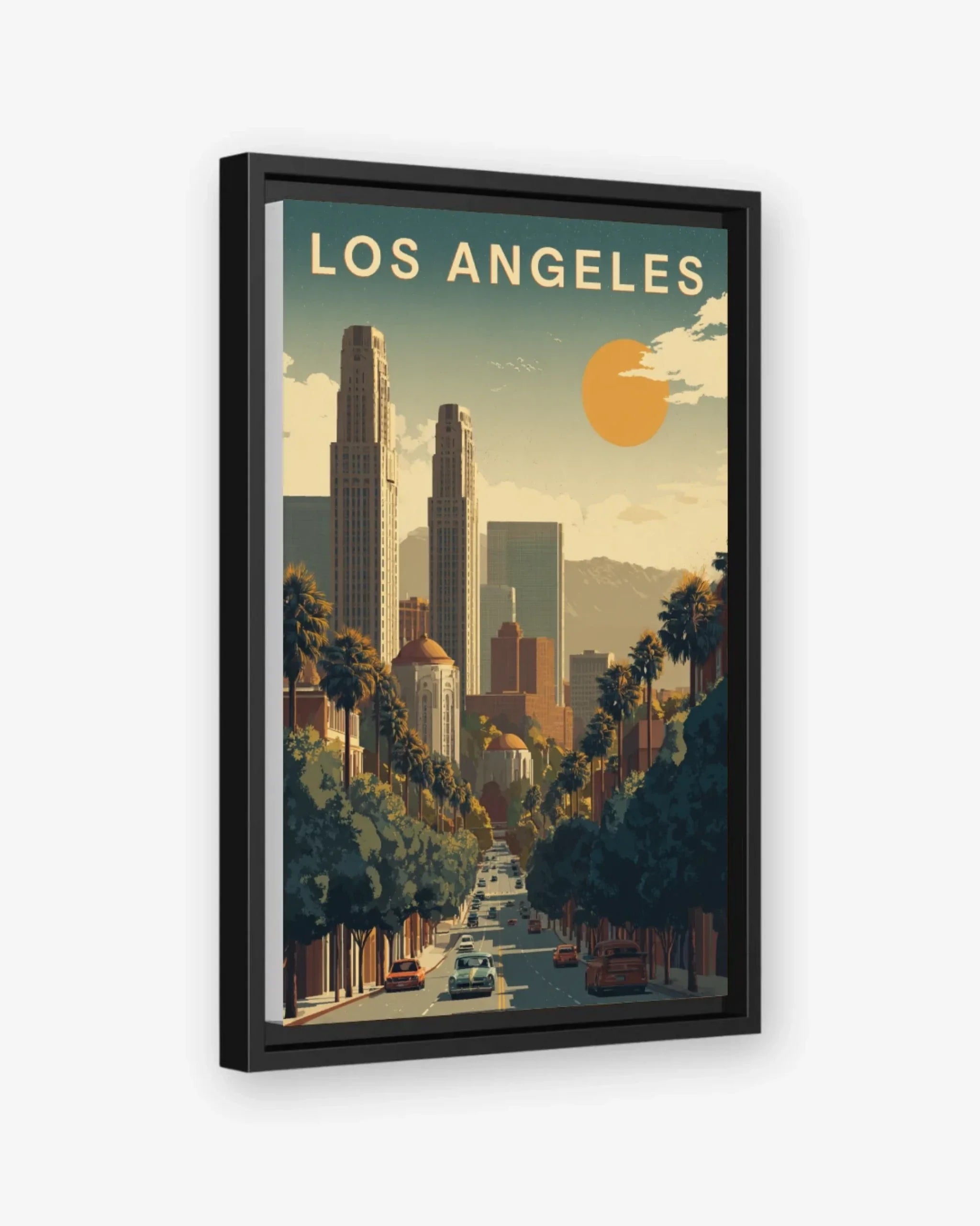 Los Angeles, United States Canvas Black Frame Nomad Haus