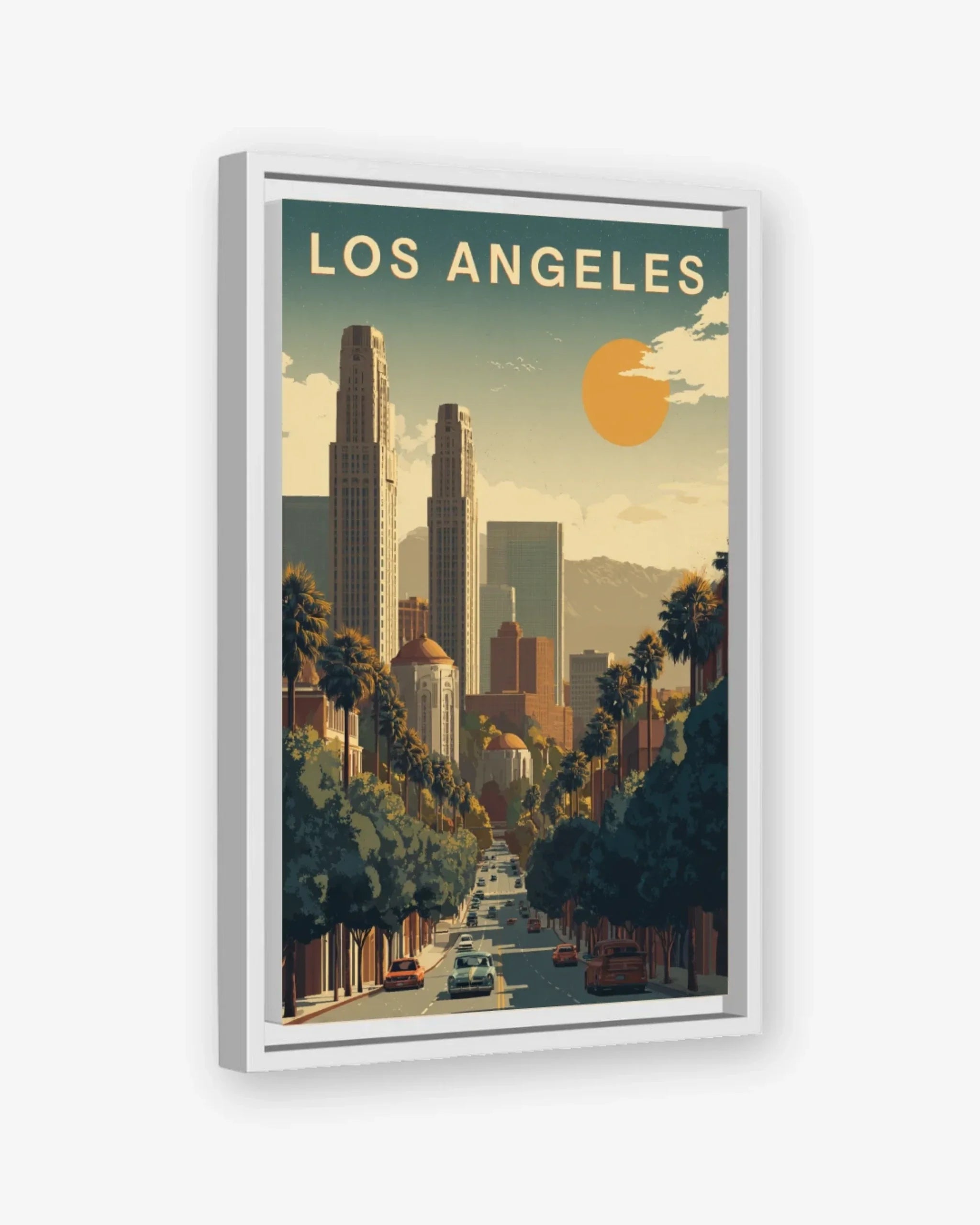 Los Angeles, United States Canvas White Frame Nomad Haus