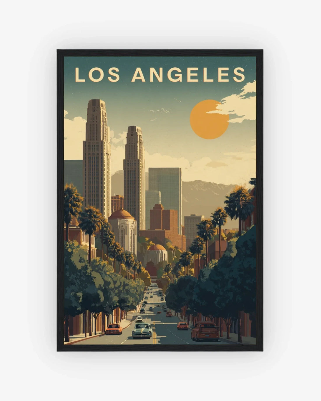 Los Angeles, United States Poster Black Frame Nomad Haus