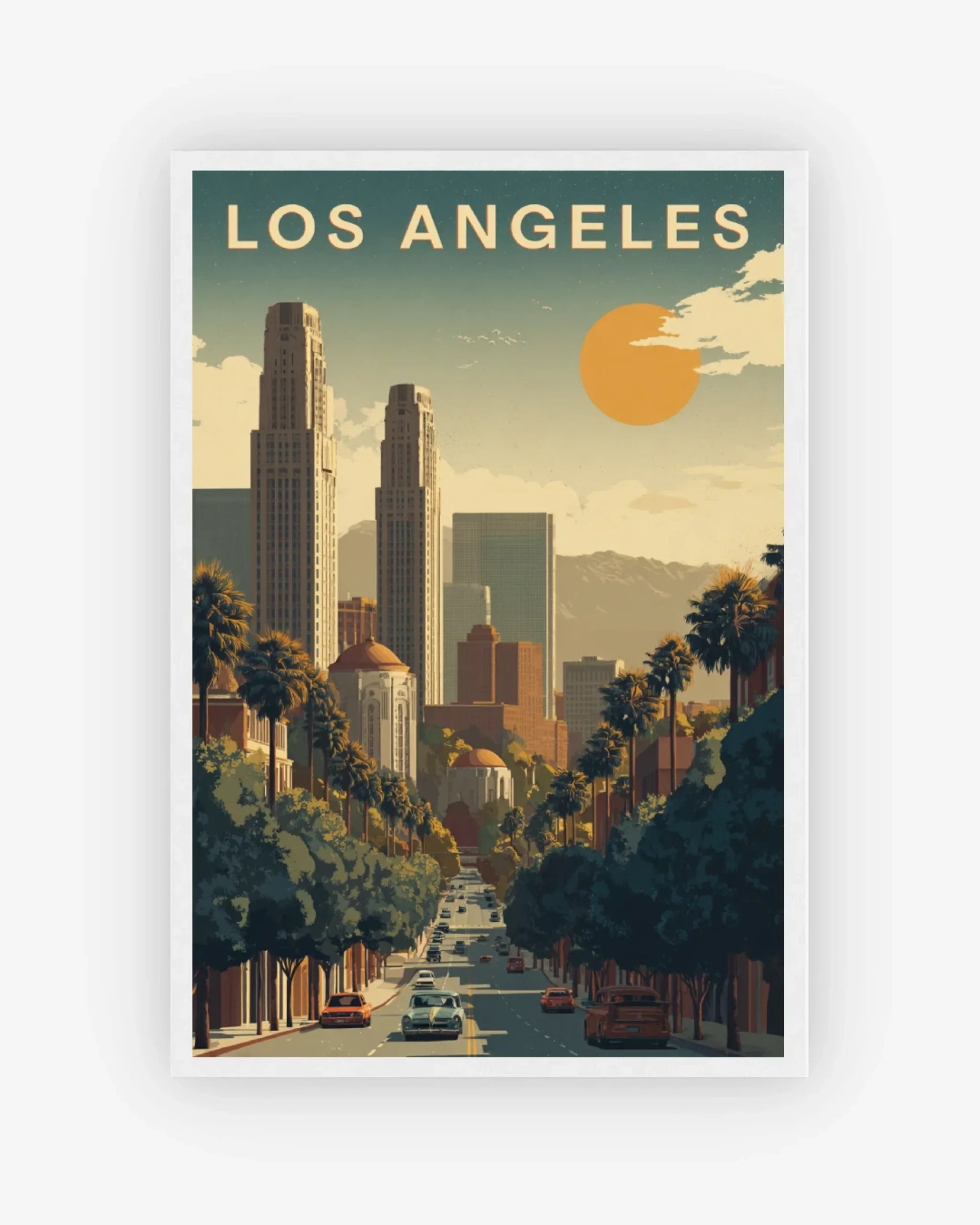 Los Angeles, United States Poster White Frame Nomad Haus