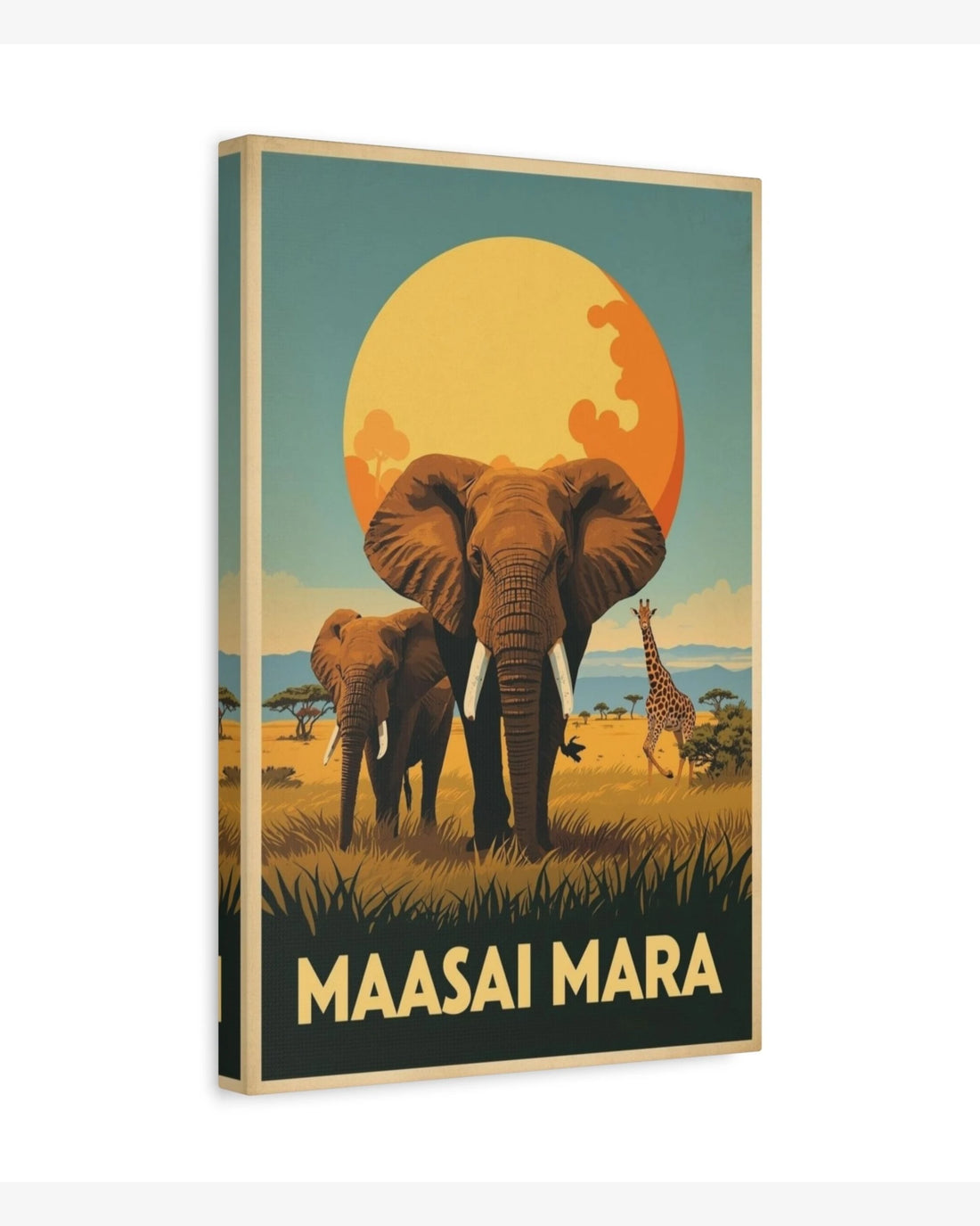 Maasai Mara travel poster canvas