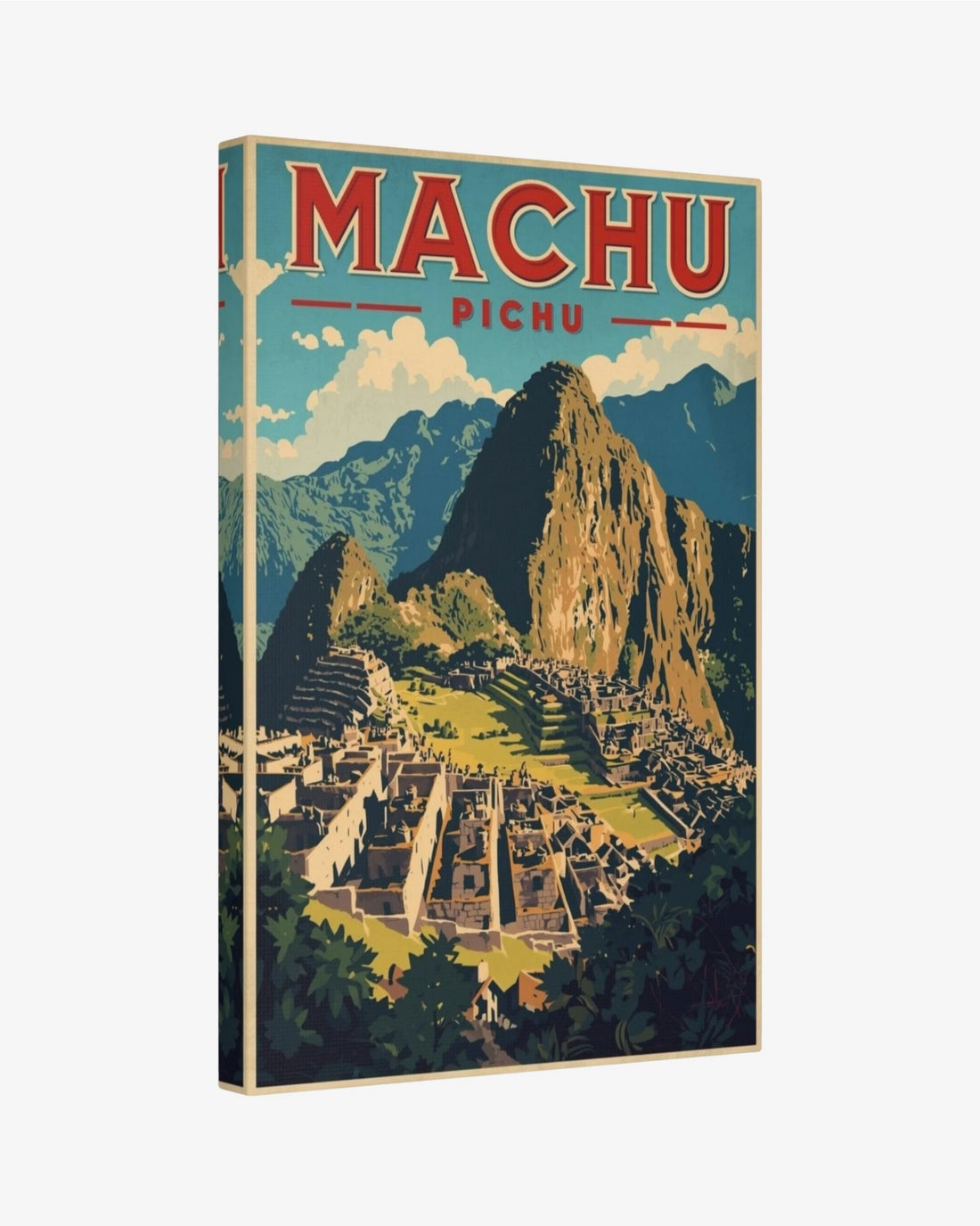 Machu Pichu travel poster canvas