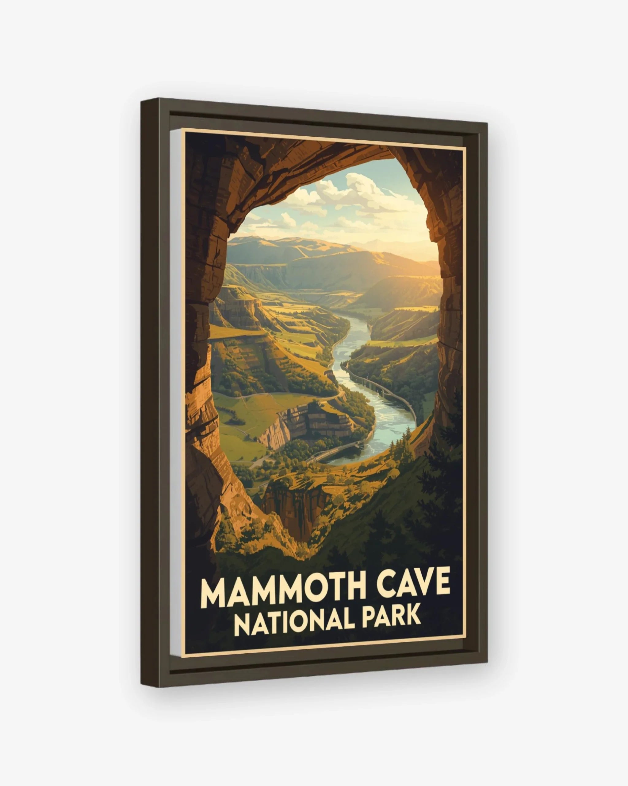 Mammoth_Cave_National_Park_USA canvas with espresso frame