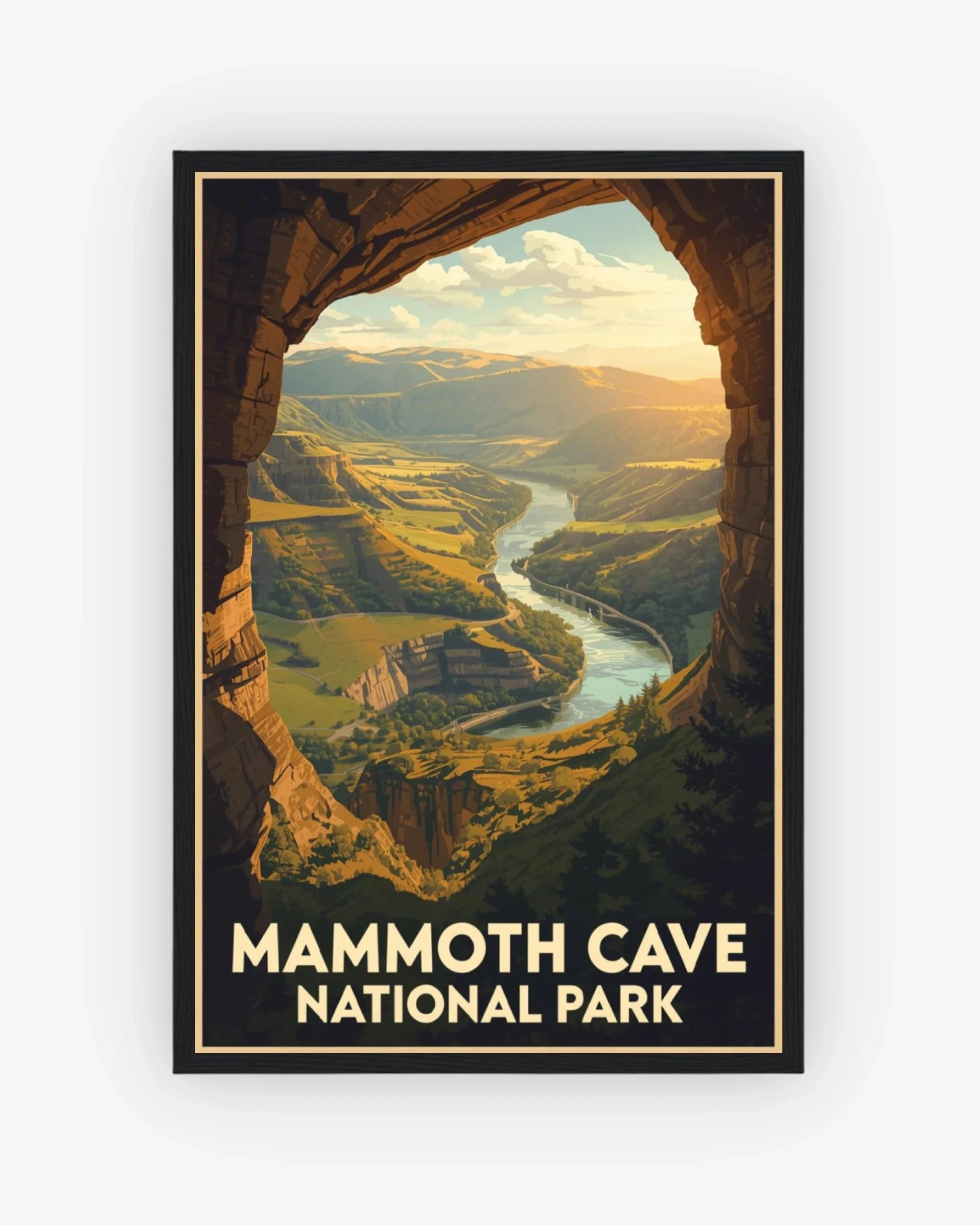Mammoth_Cave_National_Park_USA poster with black frame
