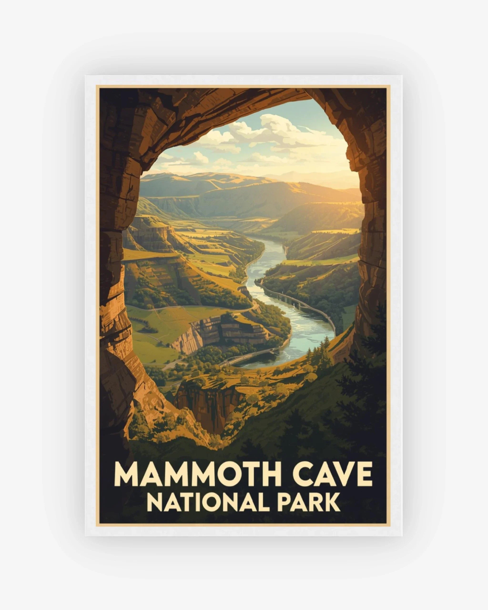 Mammoth_Cave_National_Park_USA poster with white frame