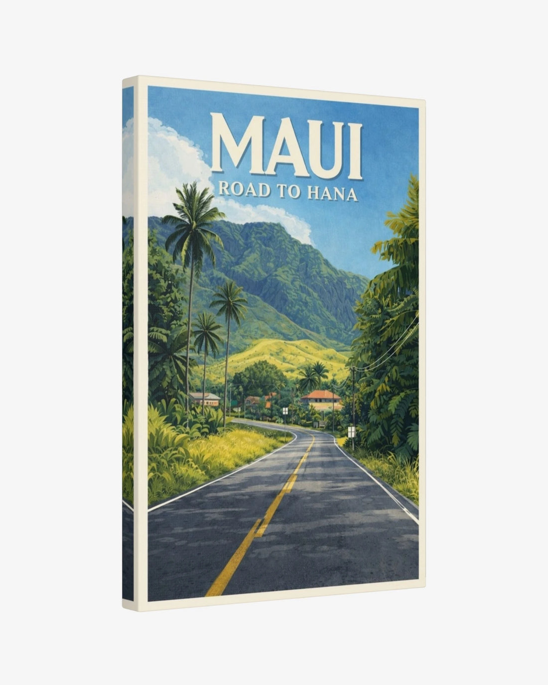 Maui Road to Hana travel poster canvas