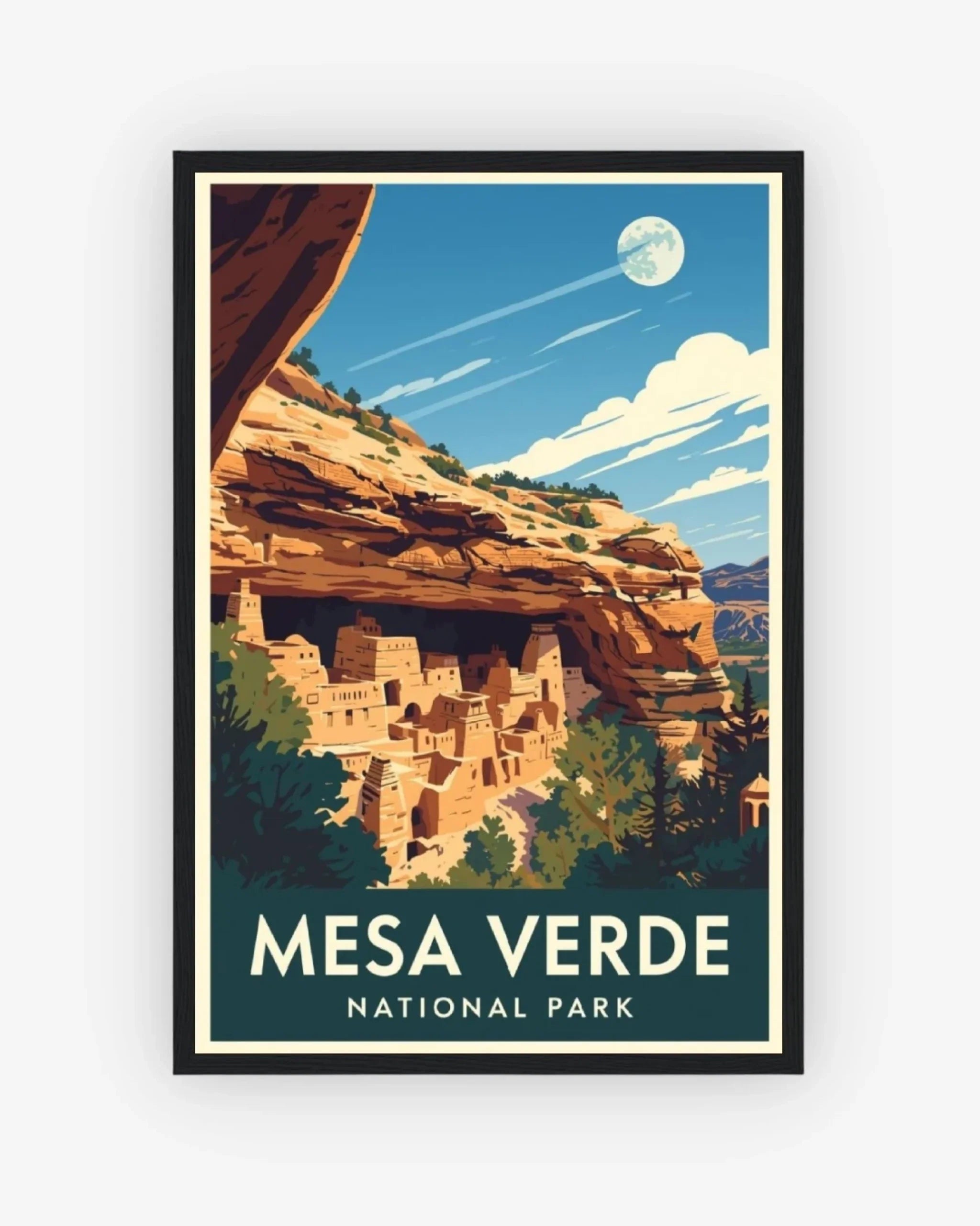 Mesa Verde National Park, USA Poster Black Frame Nomad Haus