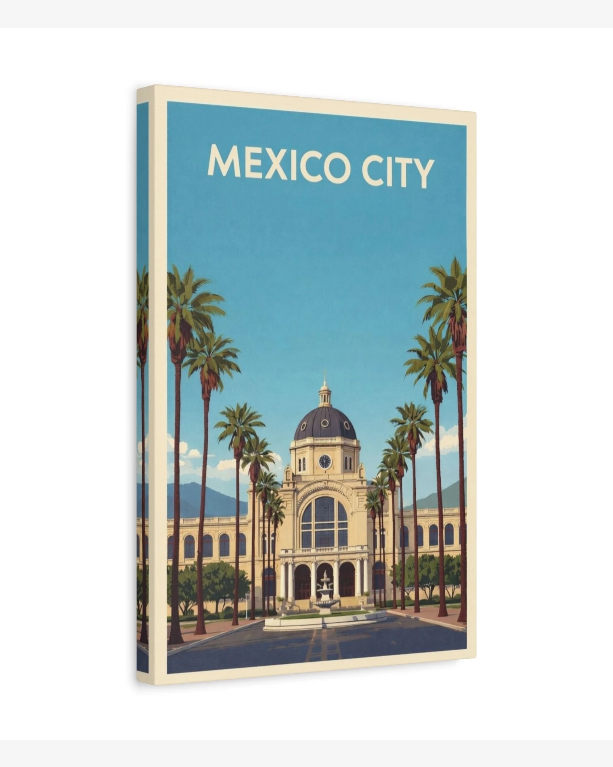 Mexico City travel poster canvas