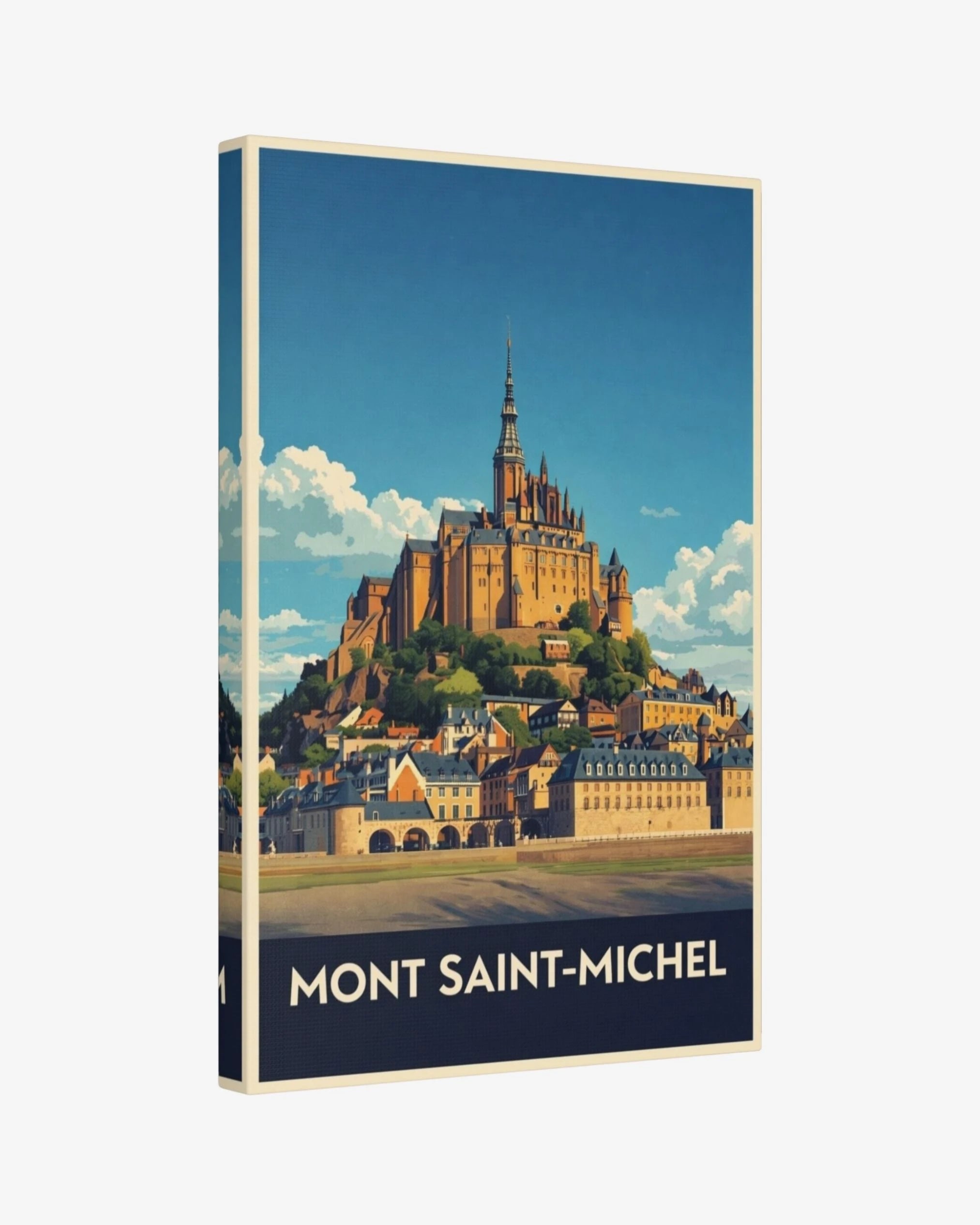 Mont Saint-Michel travel poster canvas
