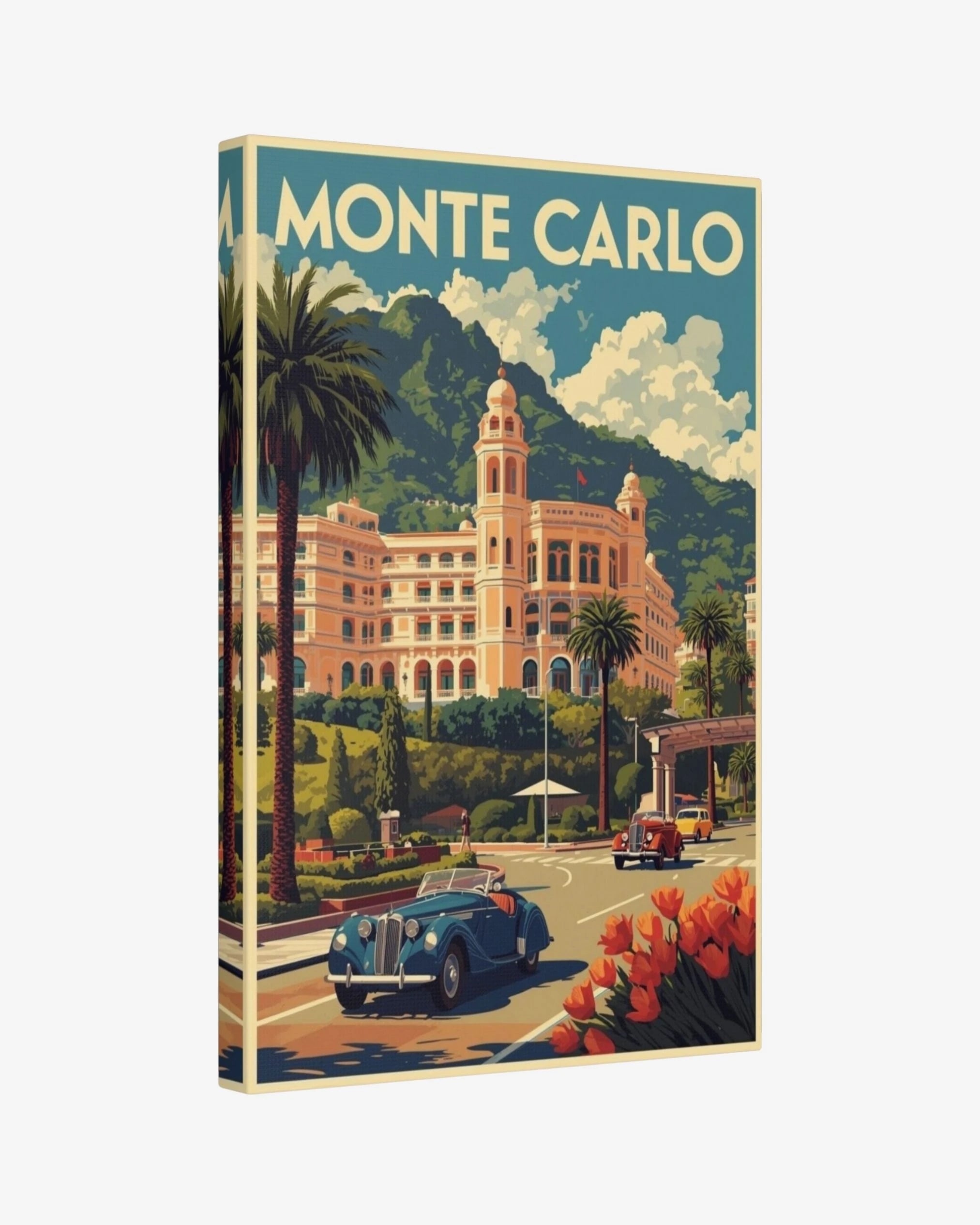 Monte Carlo travel poster canvas