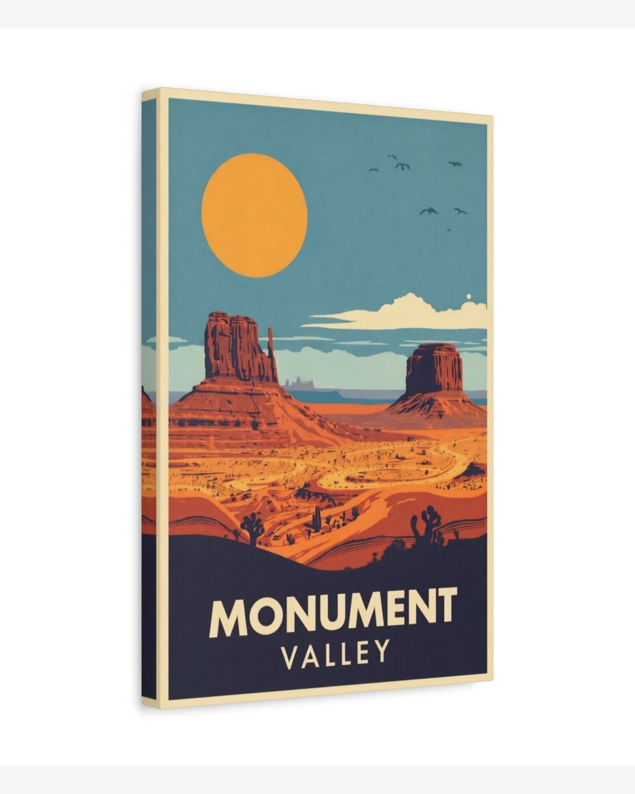 Monument Valley travel poster canvas