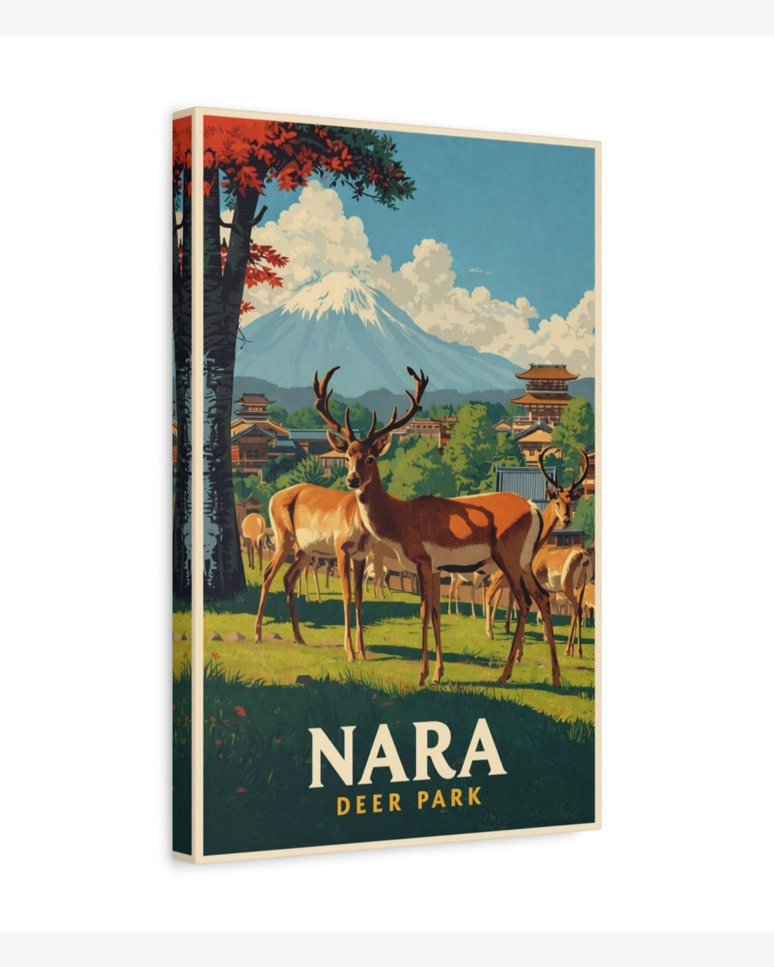 Nara Deer Park travel poster canvas