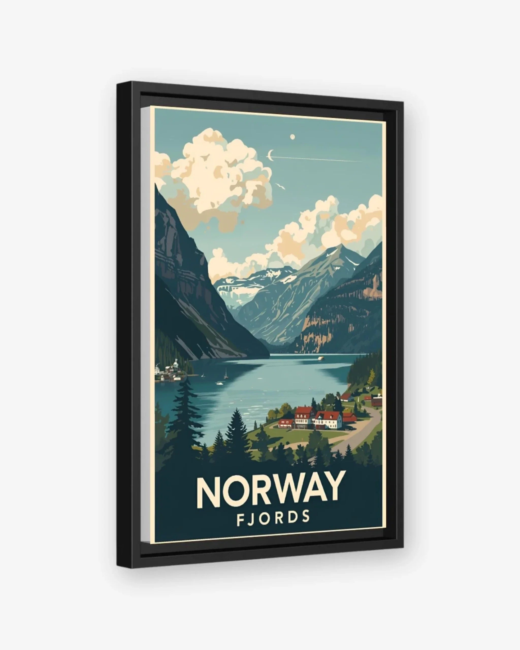 Norway Fjords Canvas Black Frame Nomad Haus