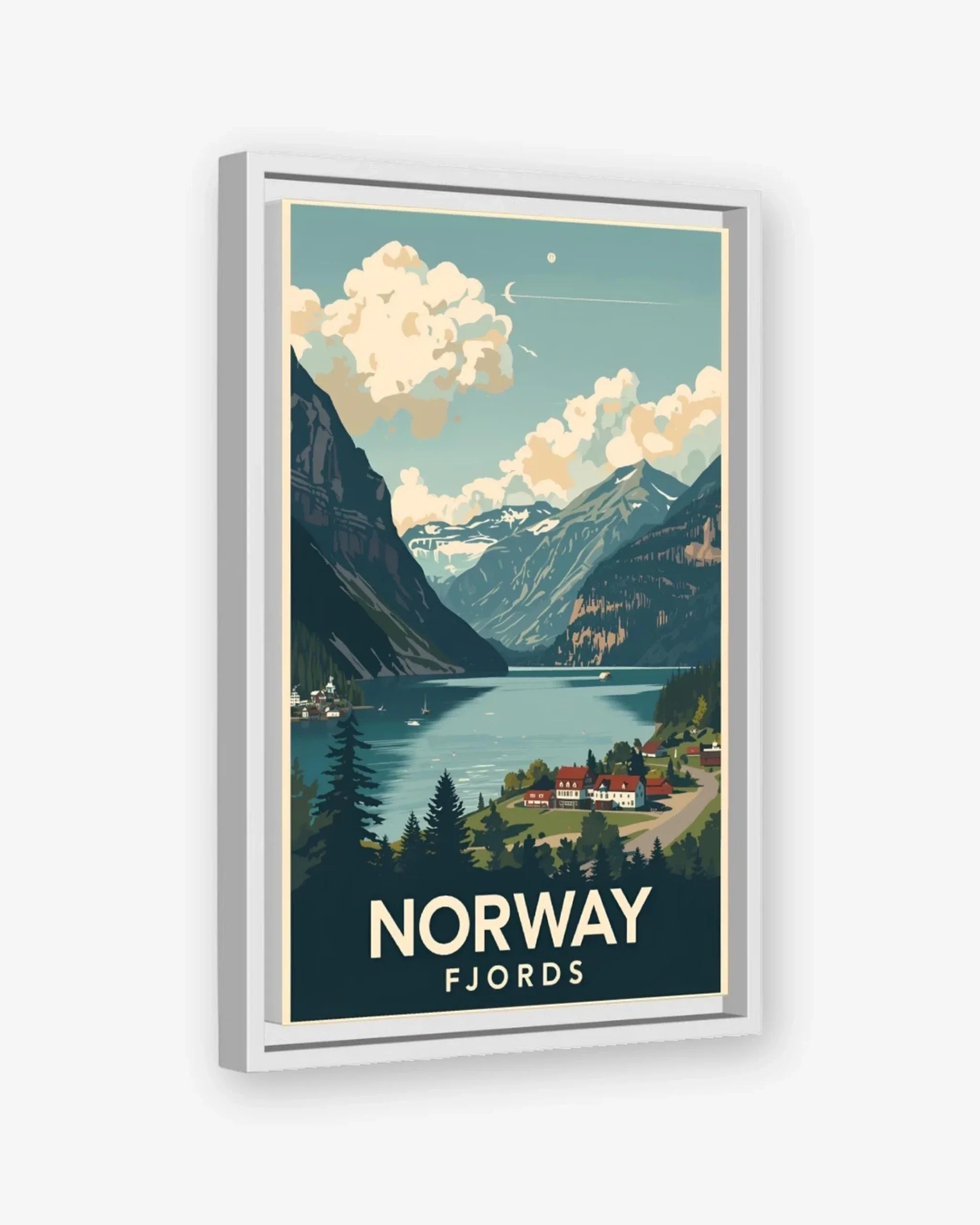 Norway Fjords Canvas White Frame Nomad Haus