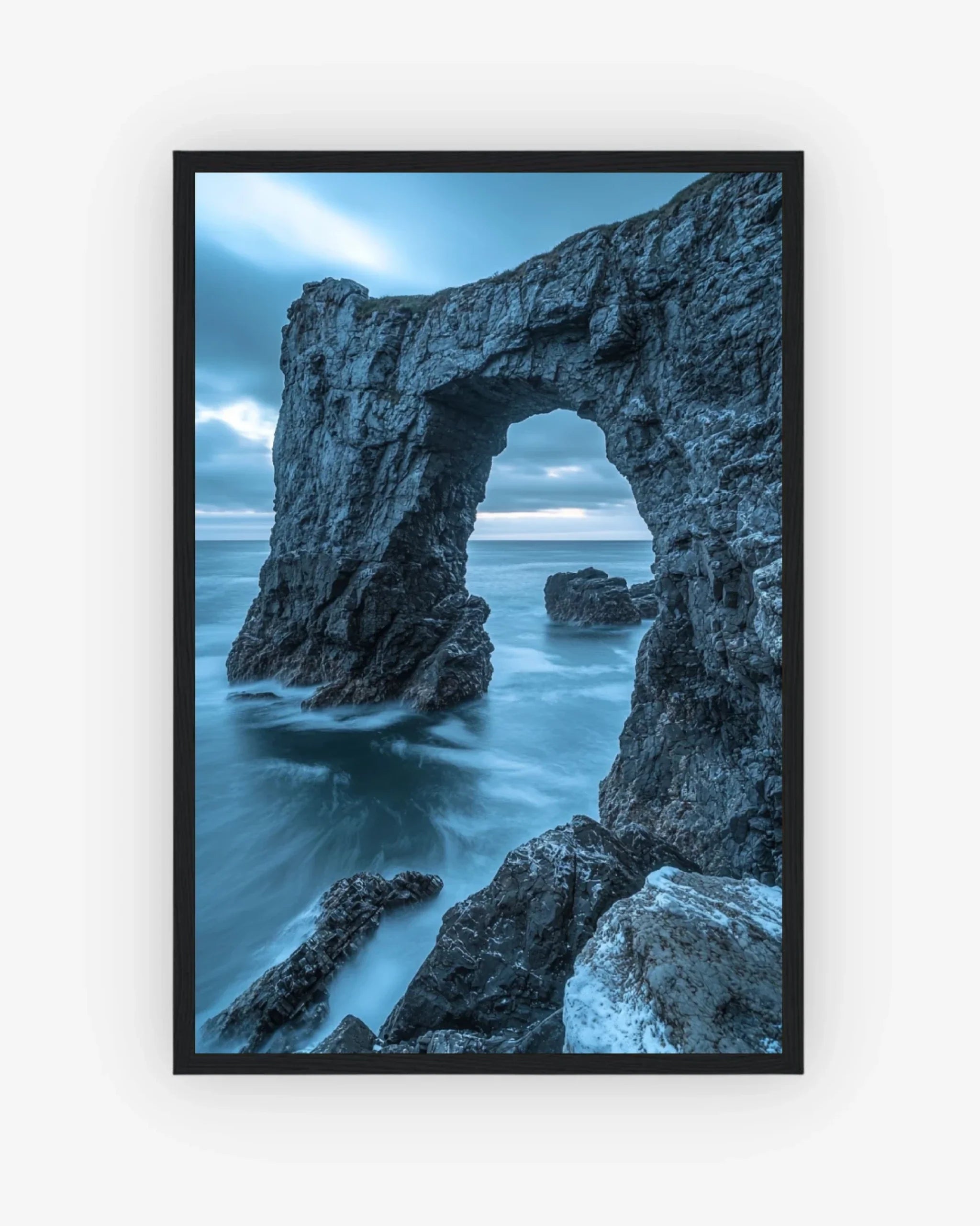 Ocean Gate Poster Black Frame Nomad Haus