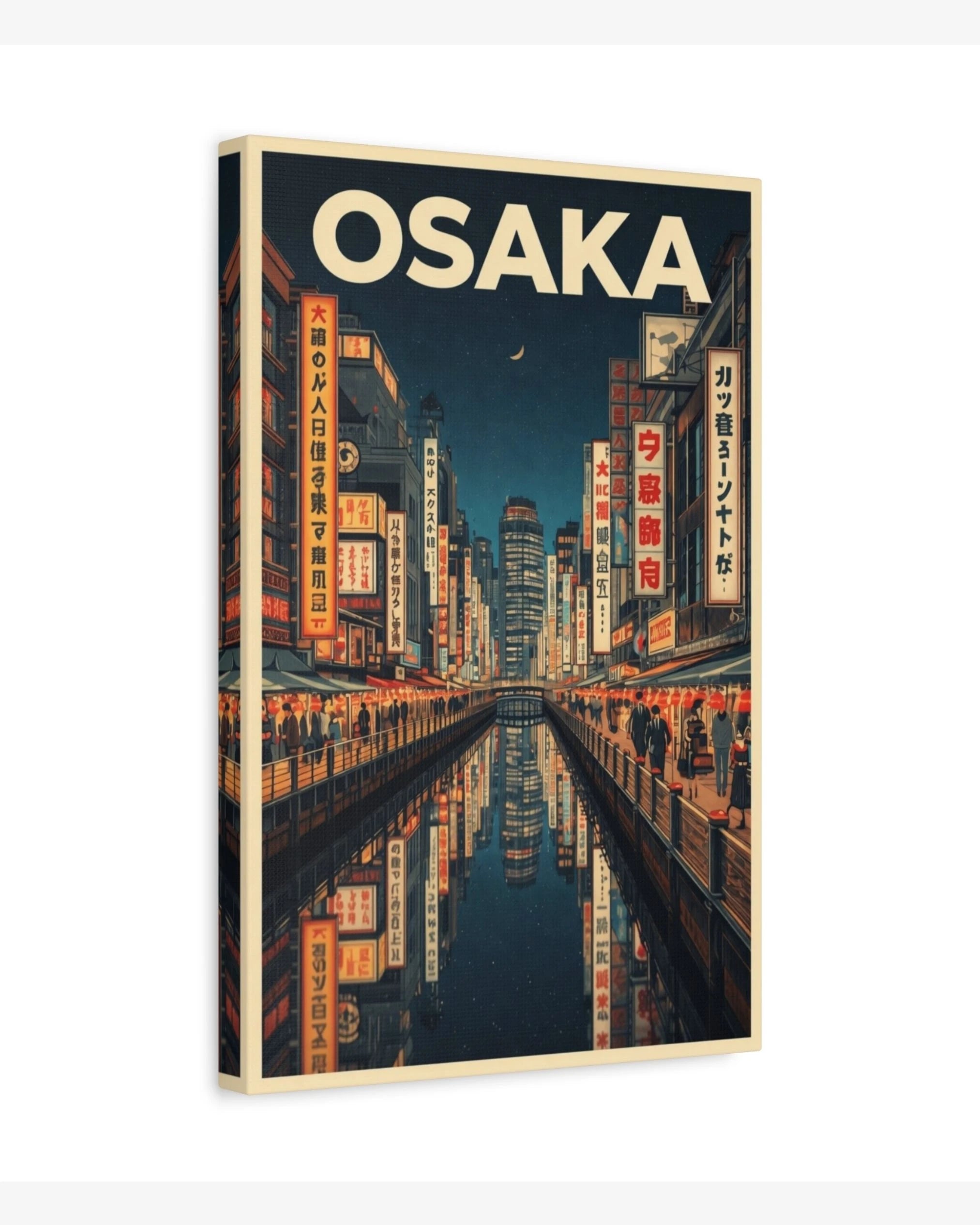 Osaka travel poster canvas