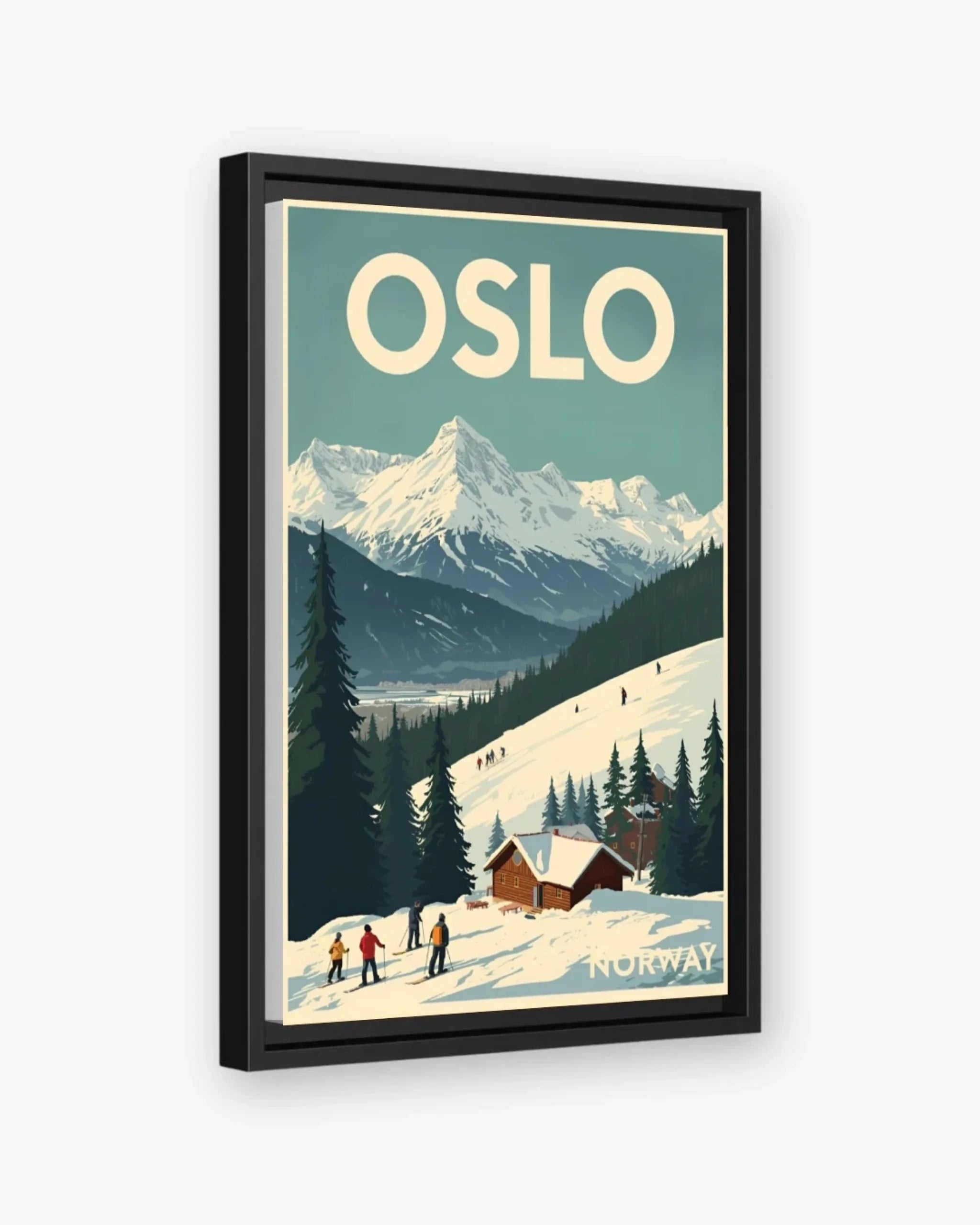 Oslo Winter Park, Norway Canvas Black Frame Nomad Haus