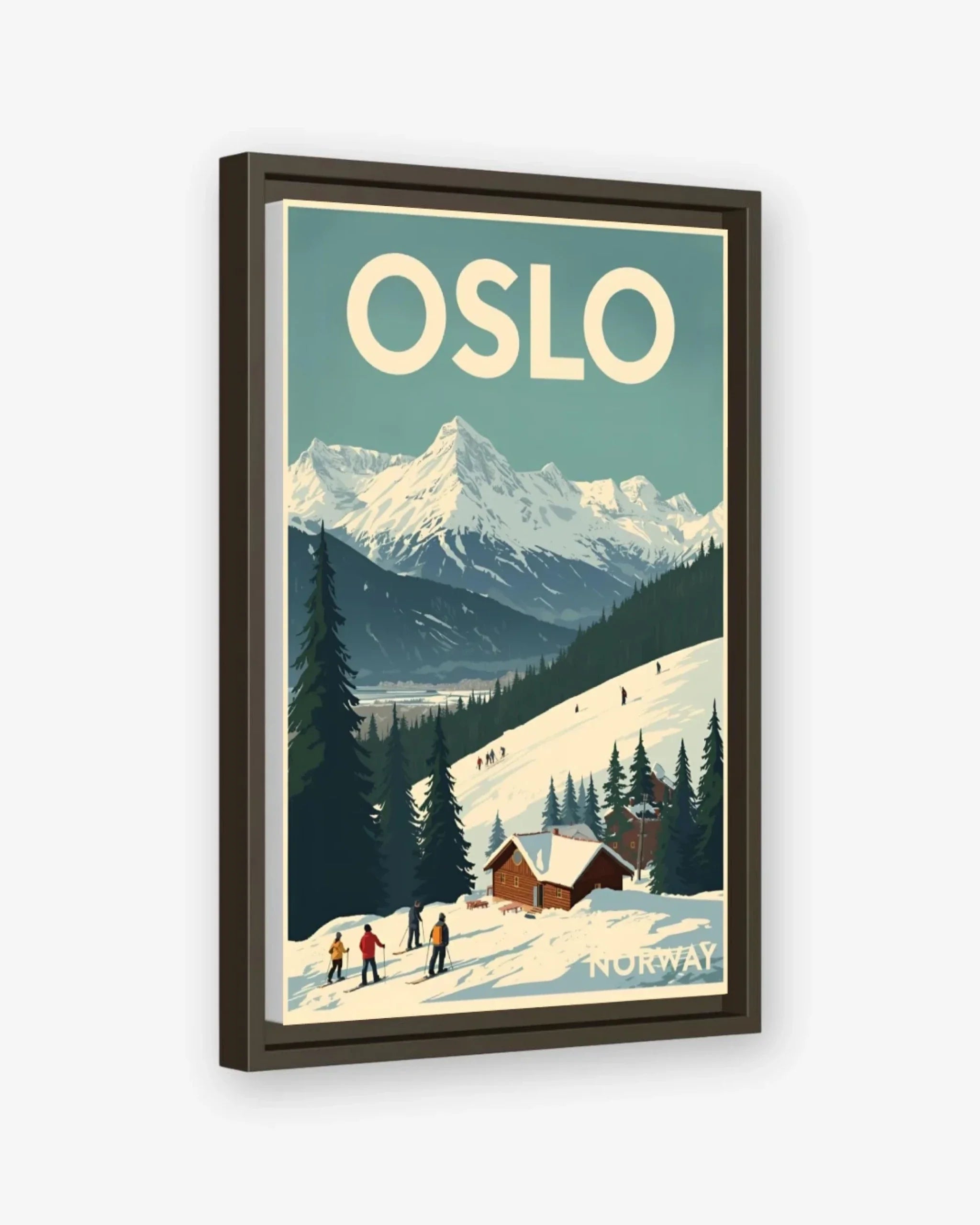 Oslo Winter Park, Norway Canvas Espresso Frame Nomad Haus