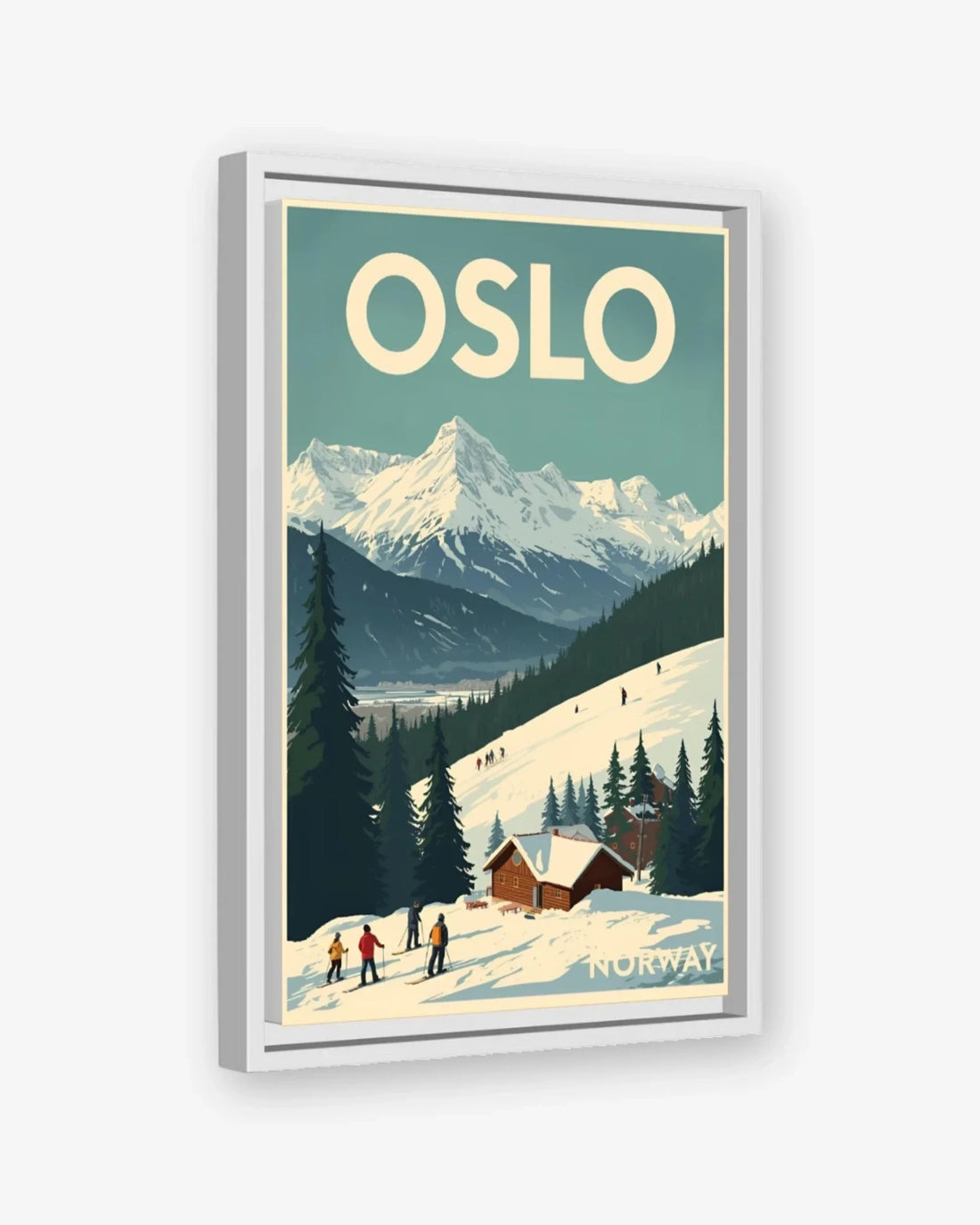 Oslo Winter Park, Norway Canvas White Frame Nomad Haus