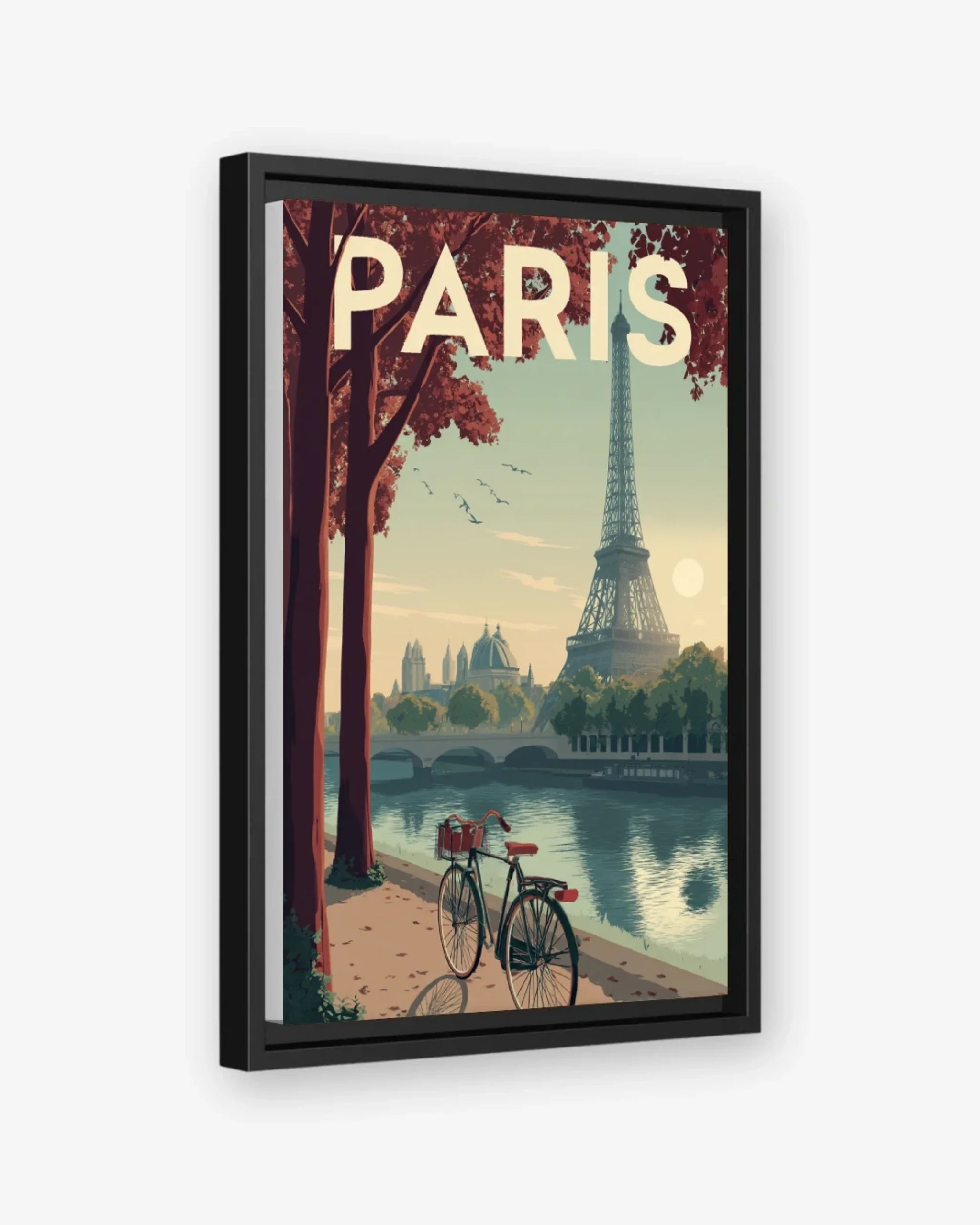 Paris, France Canvas Black Frame Nomad Haus