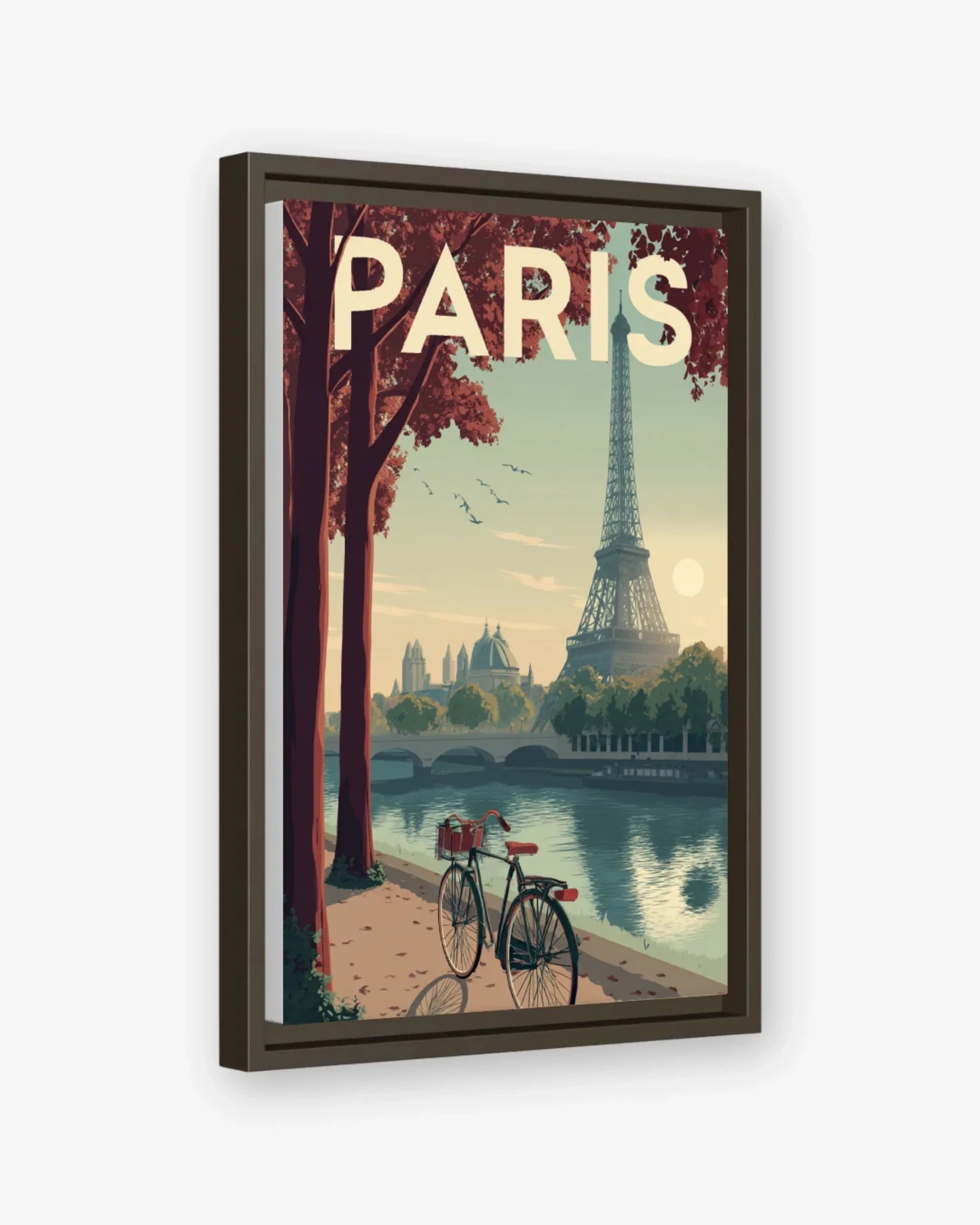 Paris, France Canvas Espresso Frame Nomad Haus