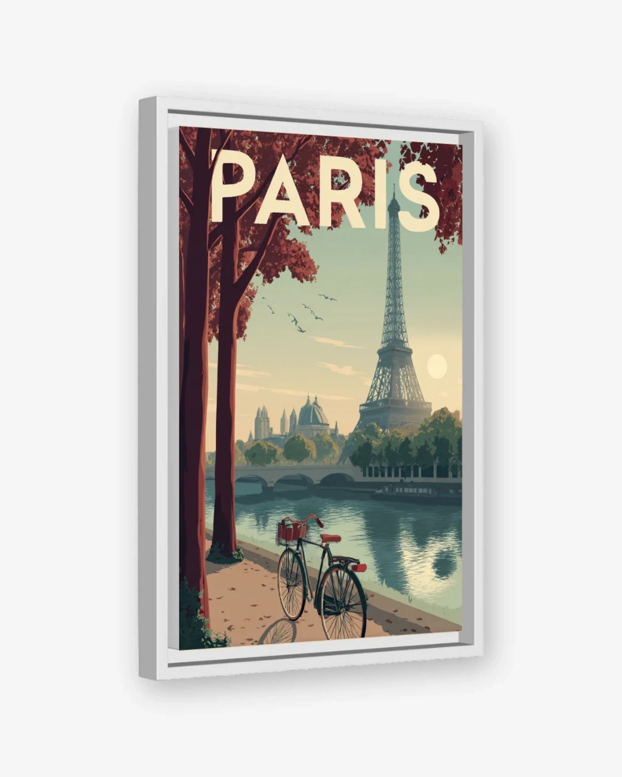 Paris, France Canvas White Frame Nomad Haus