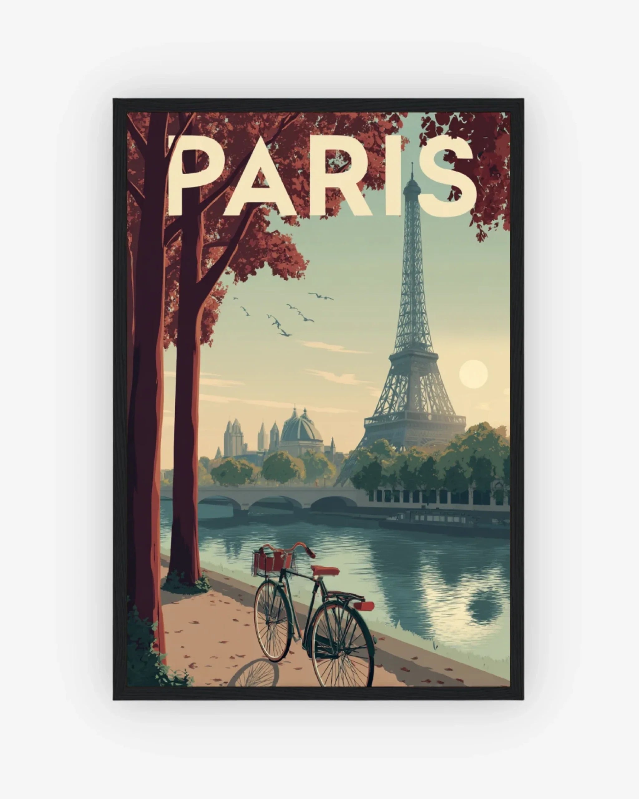 Paris, France Poster Black Frame Nomad Haus