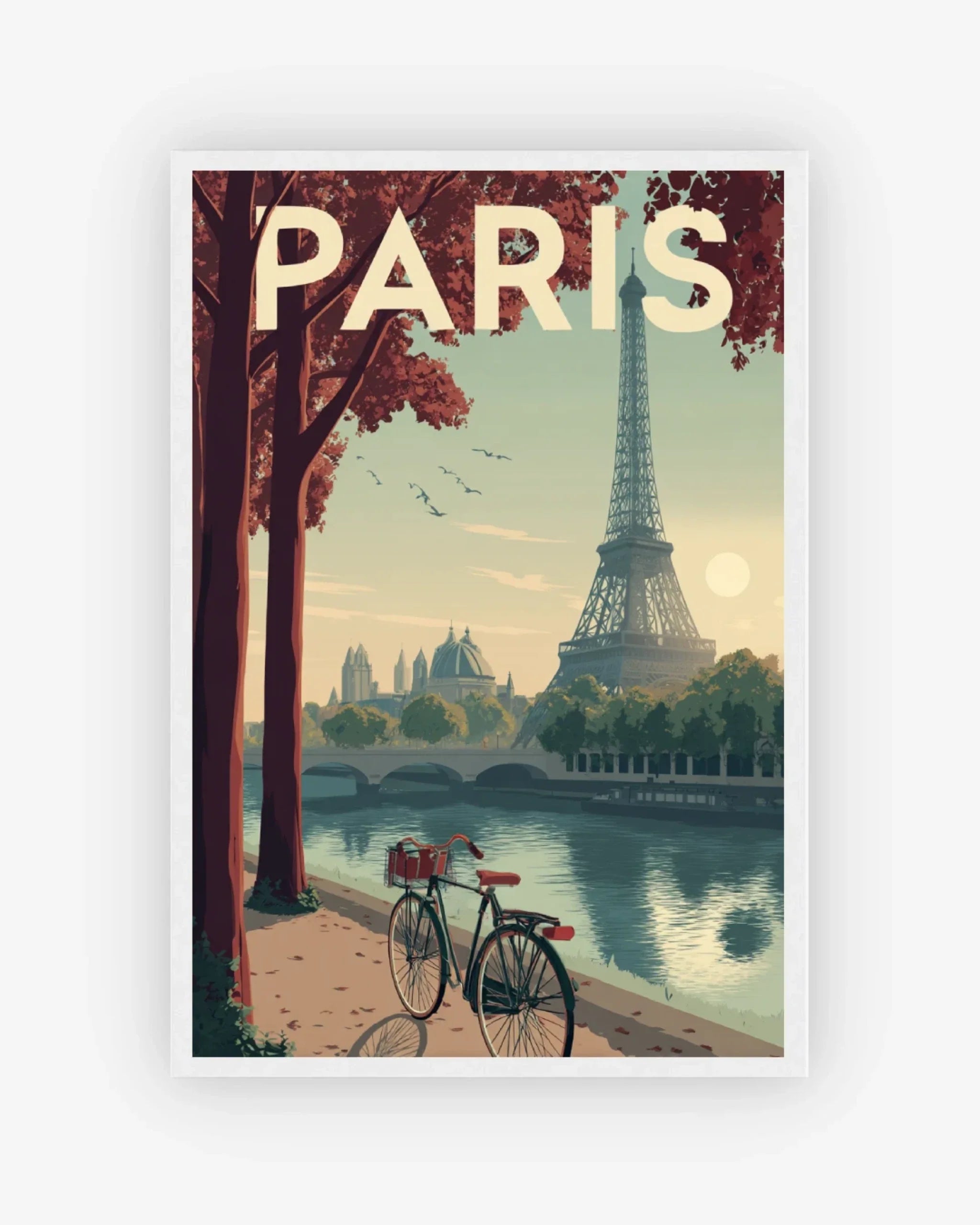 Paris, France Poster White Frame Nomad Haus