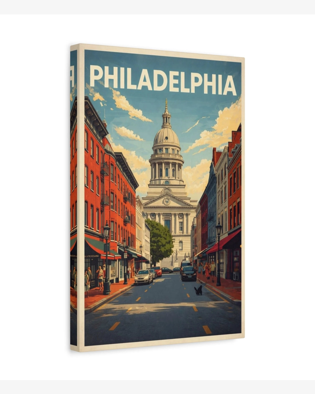 Philadelphia travel poster canvas