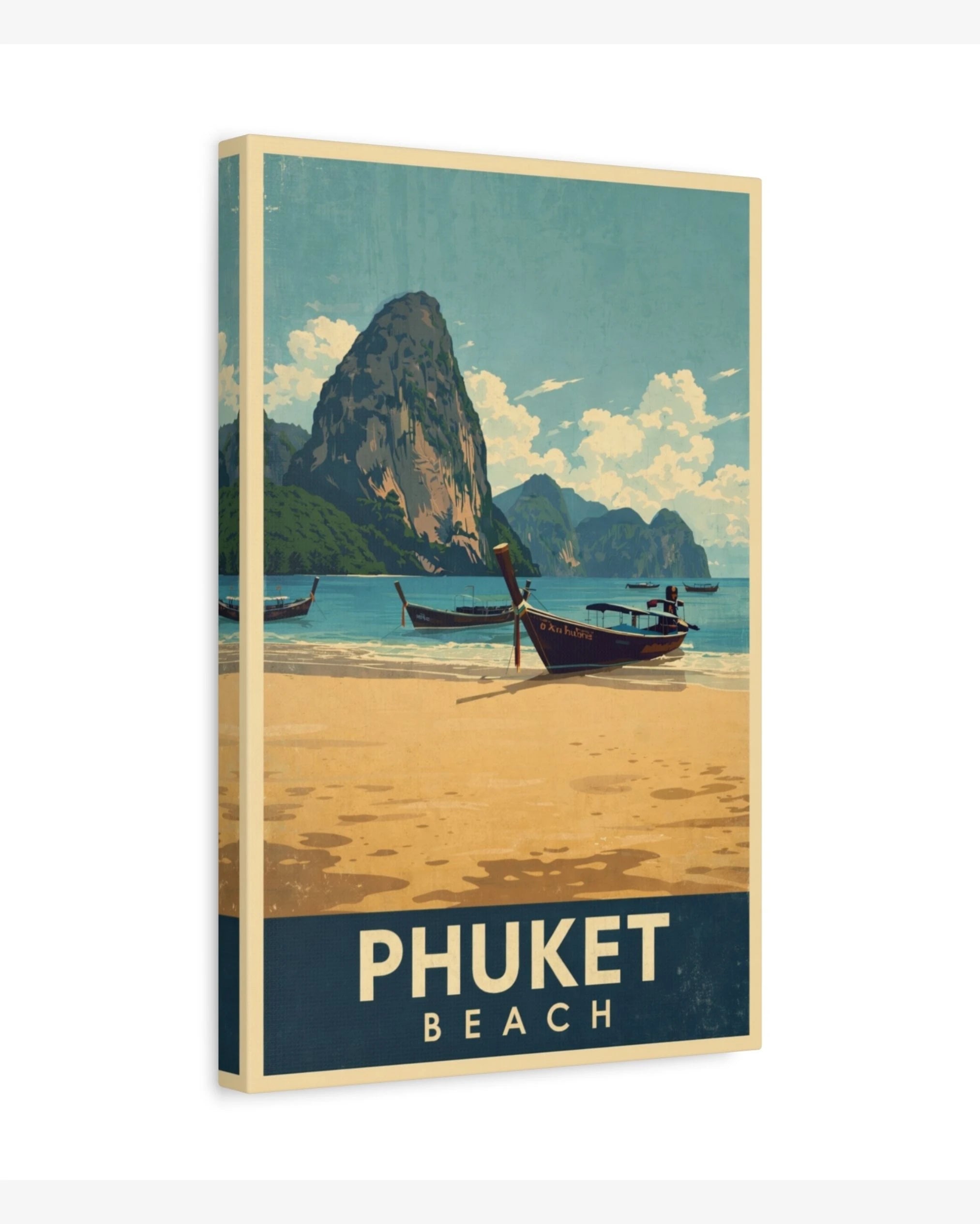 Phuket Beach travel poster canvas