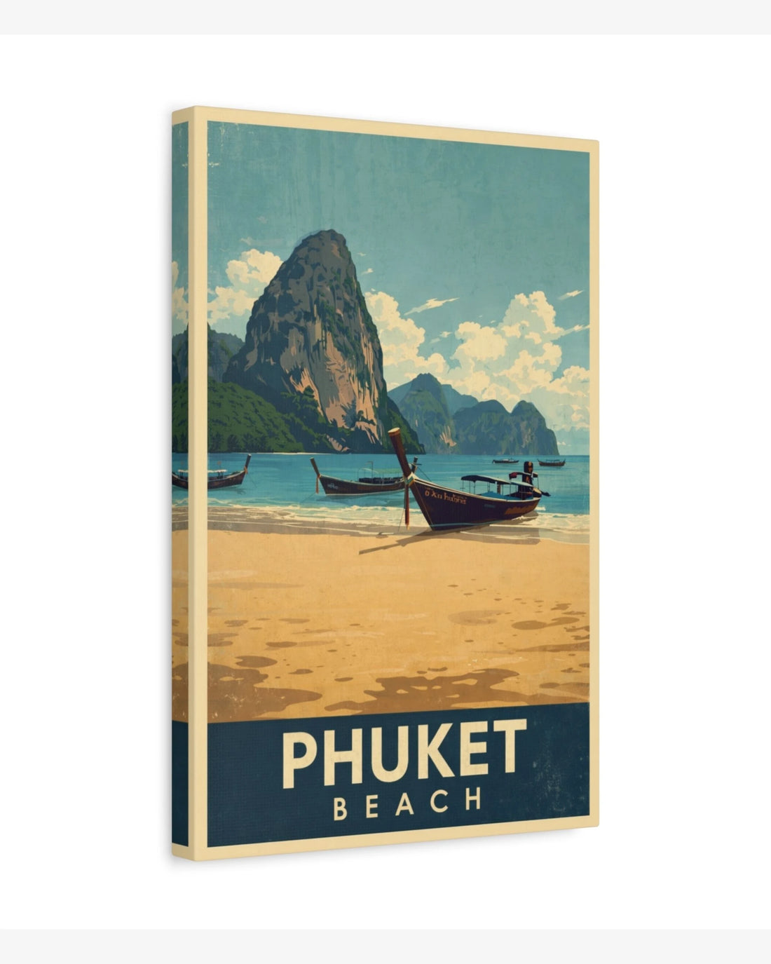 Phuket Beach travel poster canvas