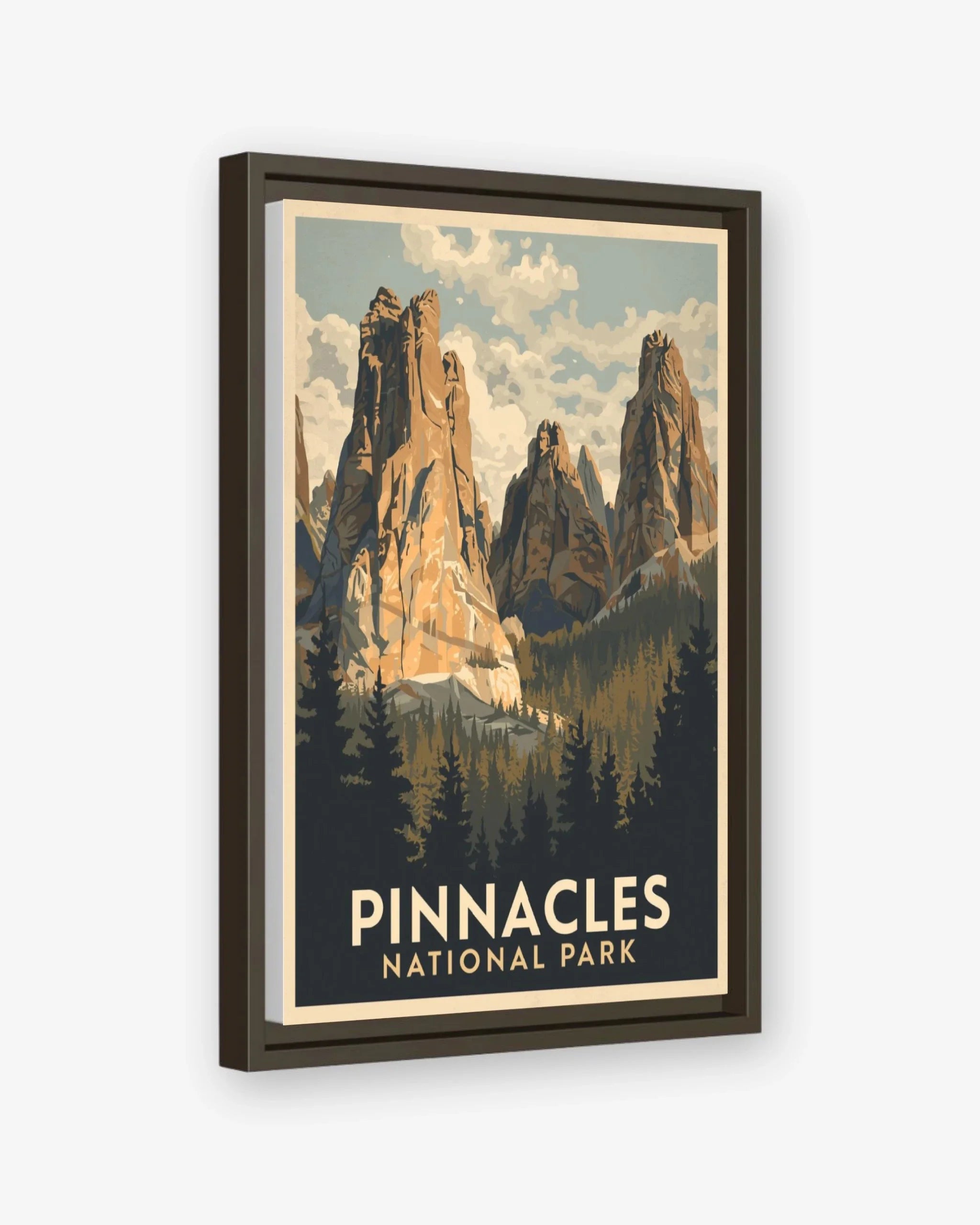 Pinnacles_National_Park_USA canvas with espresso frame